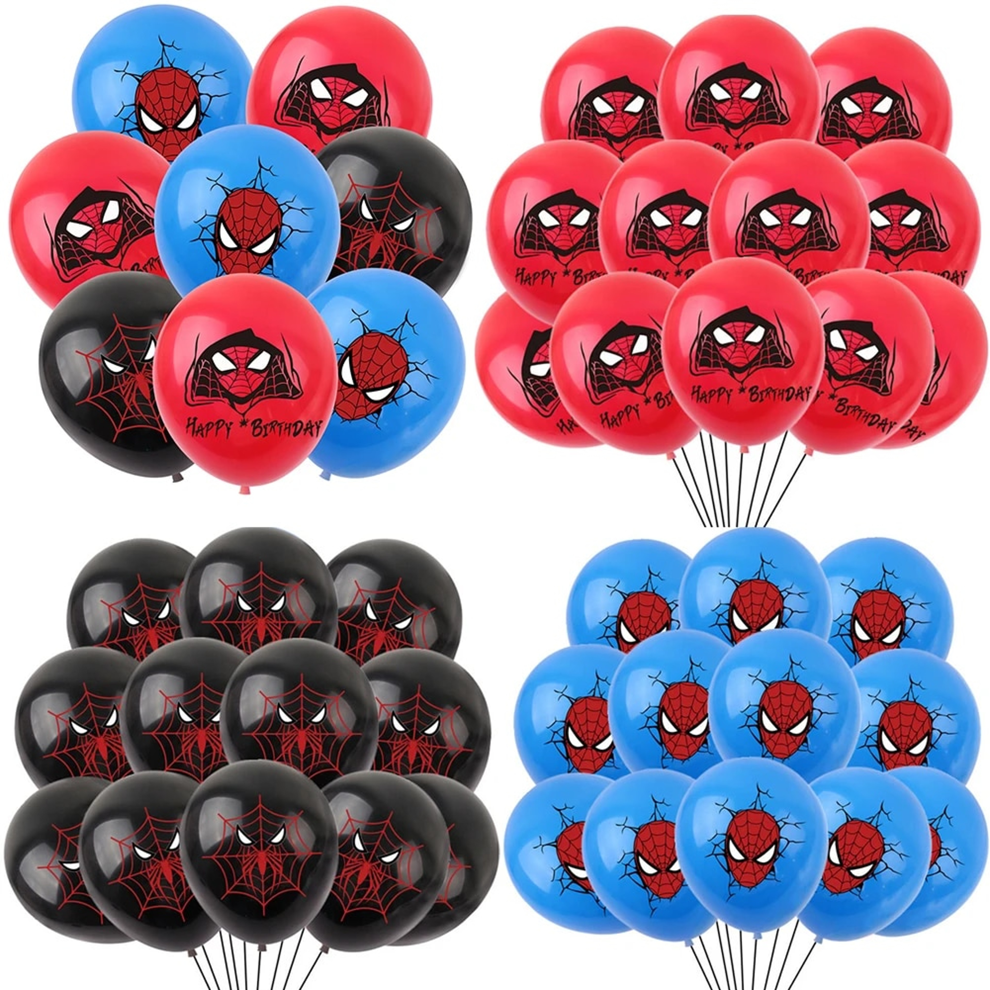 Spiderman 12 Inch Latex Balloons: Perfect Party Decor for Boys - 10/20/30pcs Available! – view 1