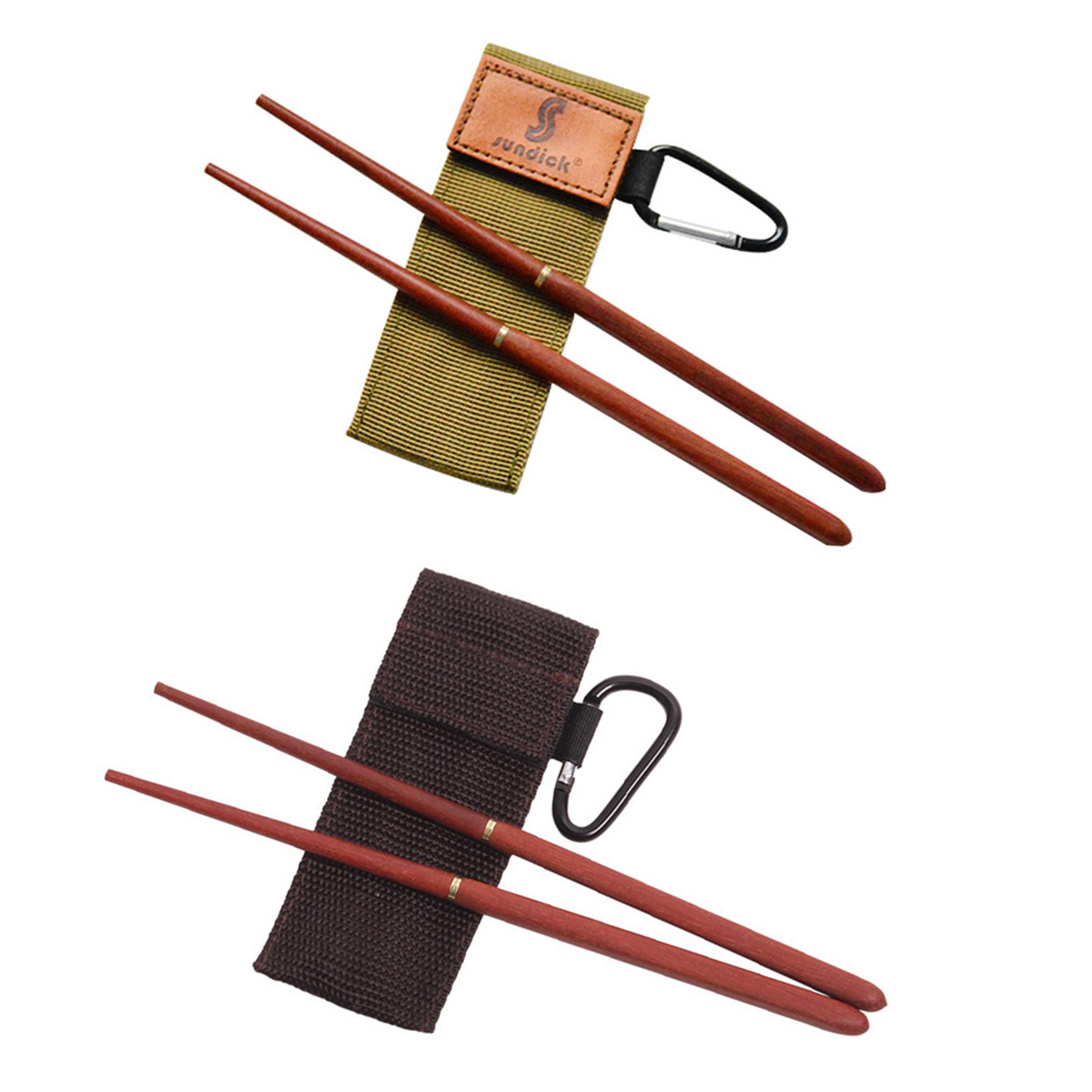 Portable Mahogany Folding Chopsticks for Outdoor Camping and Picnic - Telescopic Tableware Set – view 2