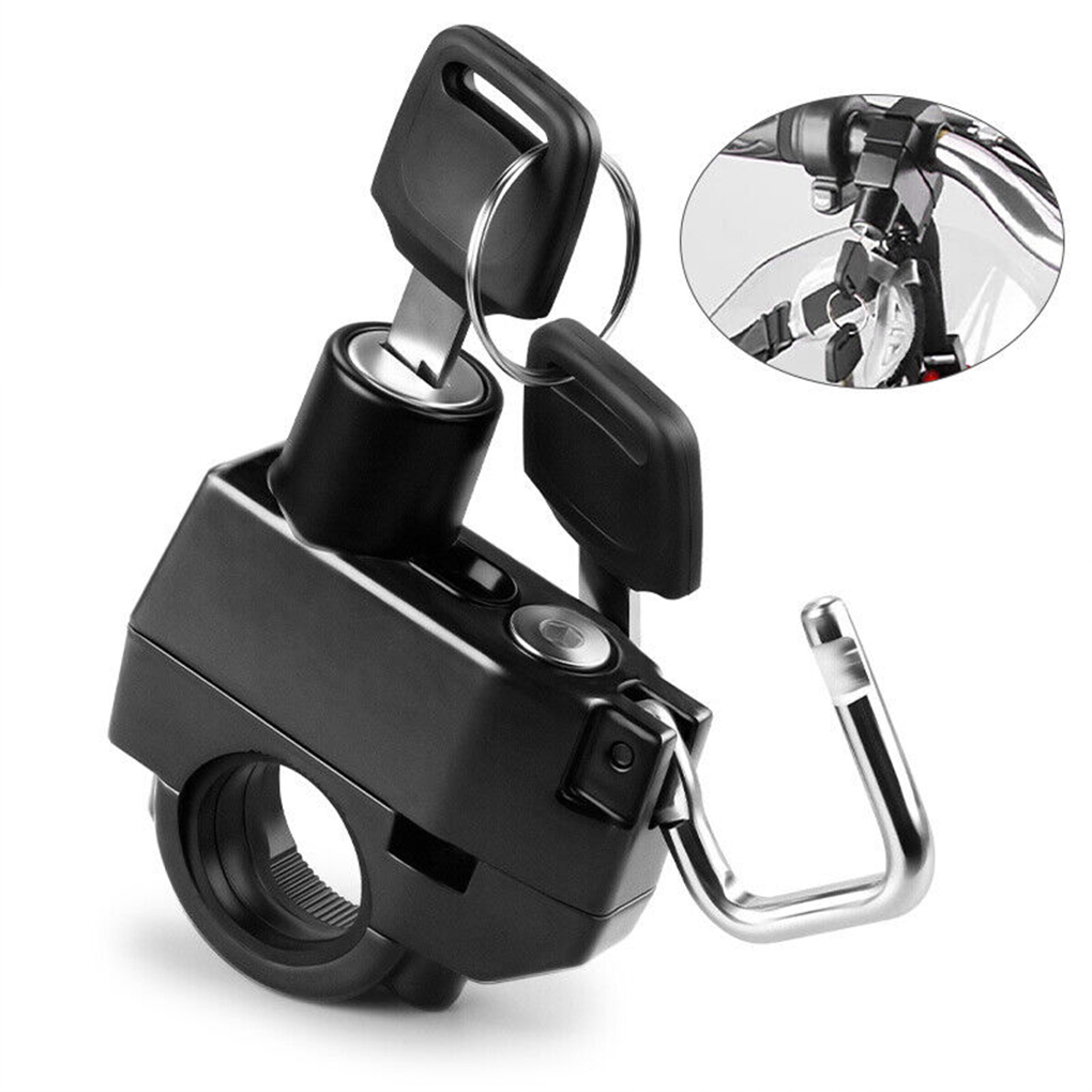 Premium AntiTheft Helmet Lock RustProof  Compact Locking Device For Motorcycles 3