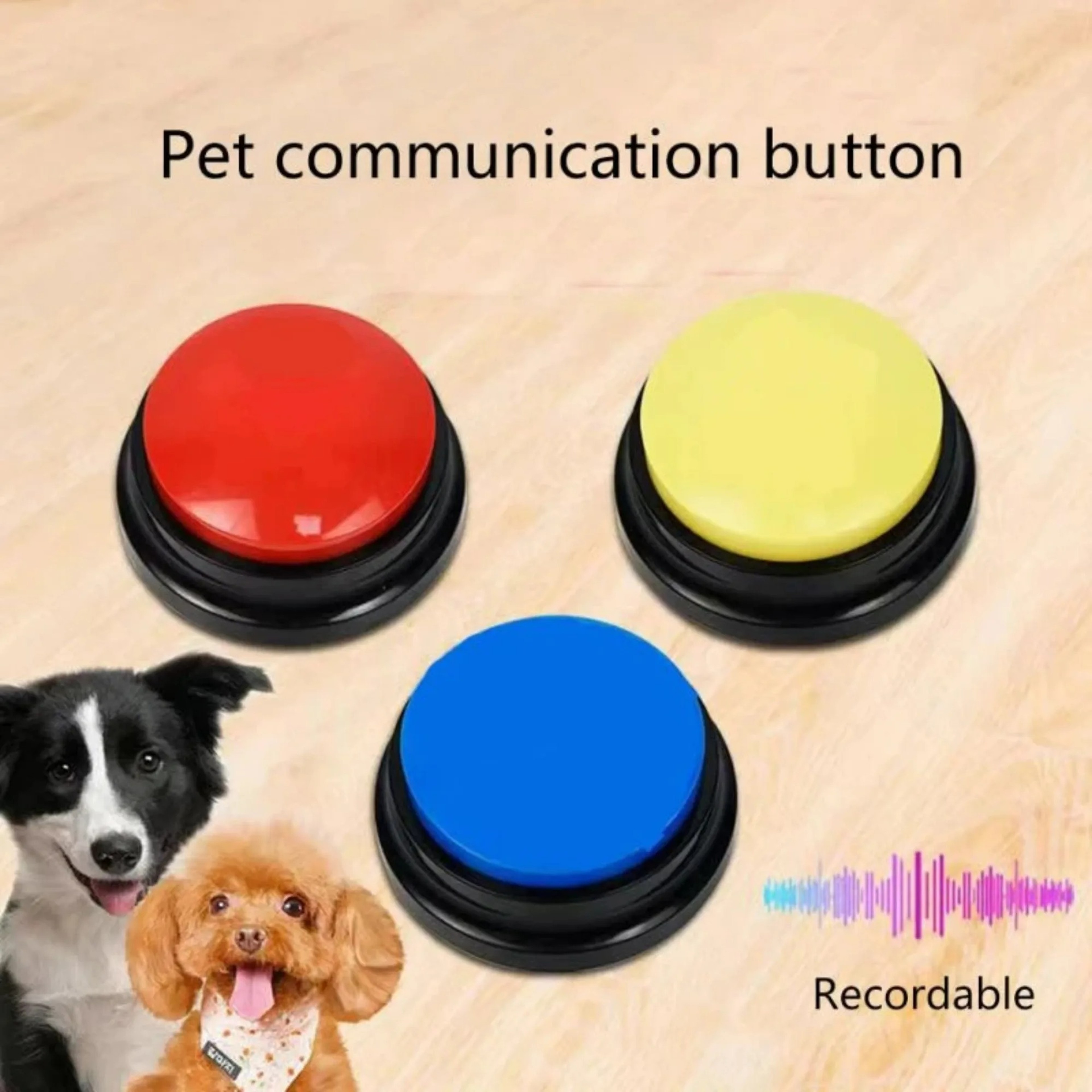 Recordable Dog Communication Buttons Talking Pet Training Buzzer 1