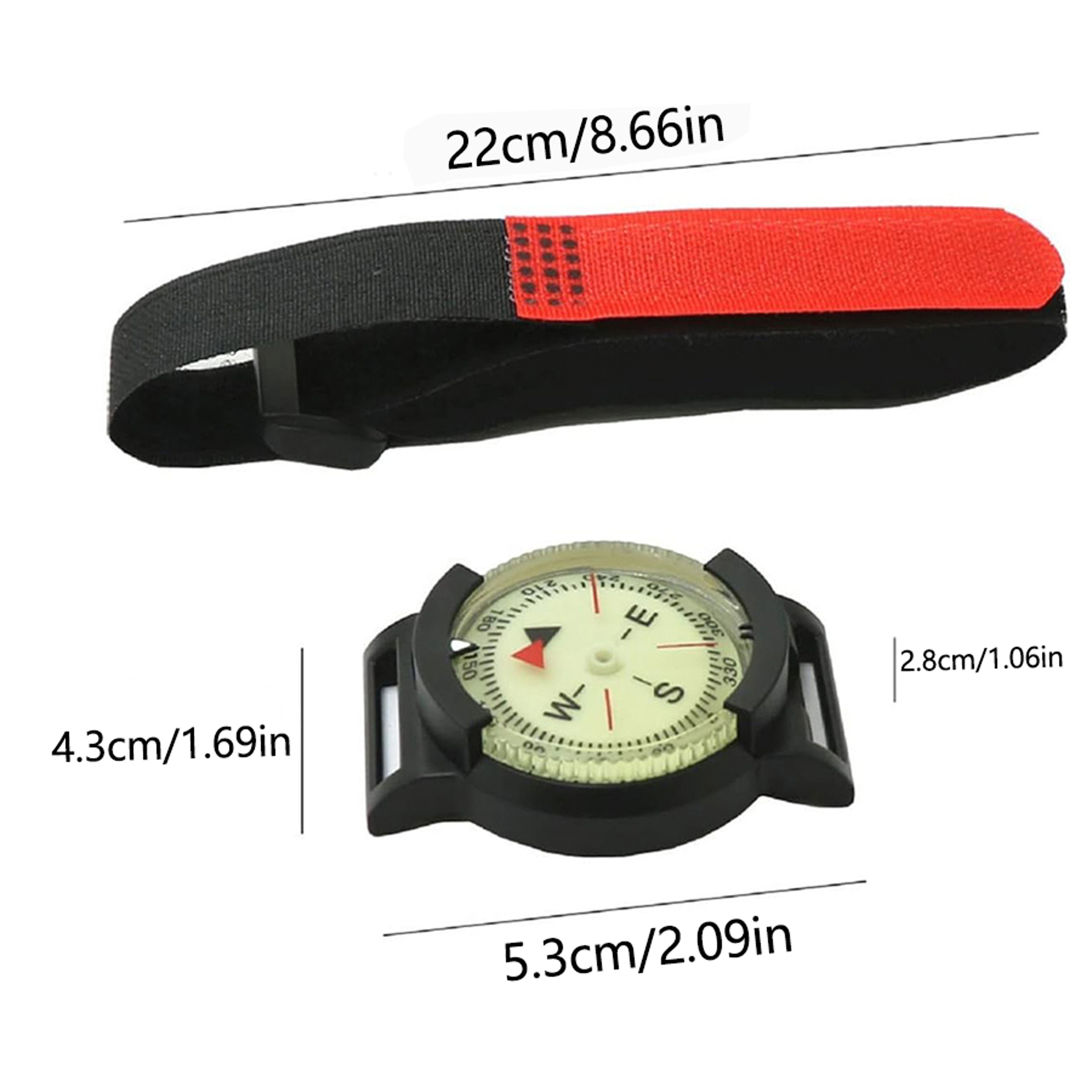Waterproof Dive Compass Wrist Compass For Scuba Diving Hiking And Outdoor Navigation 2