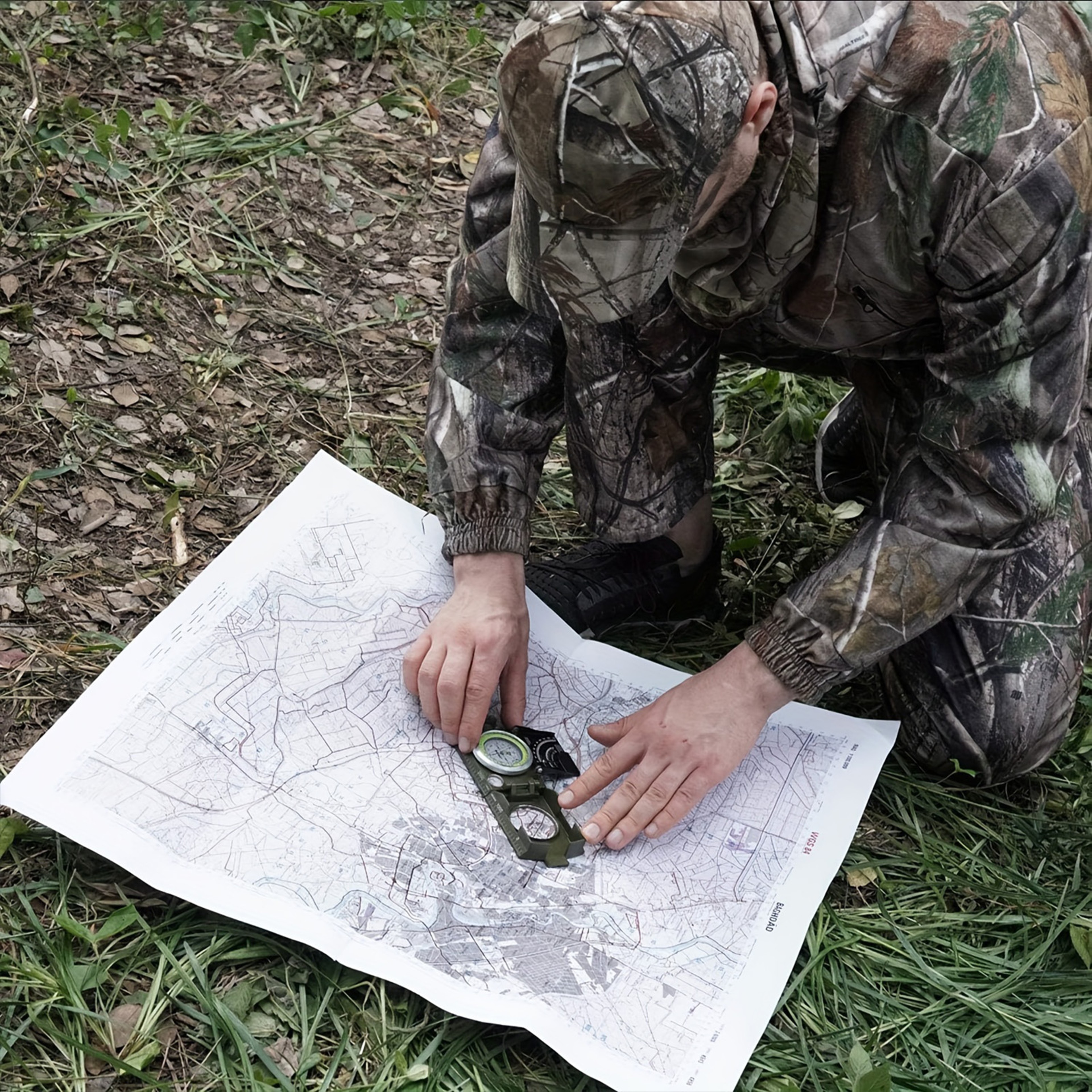 Glow Lensatic Survival Compass for Hiking Camping Navigation – view 2