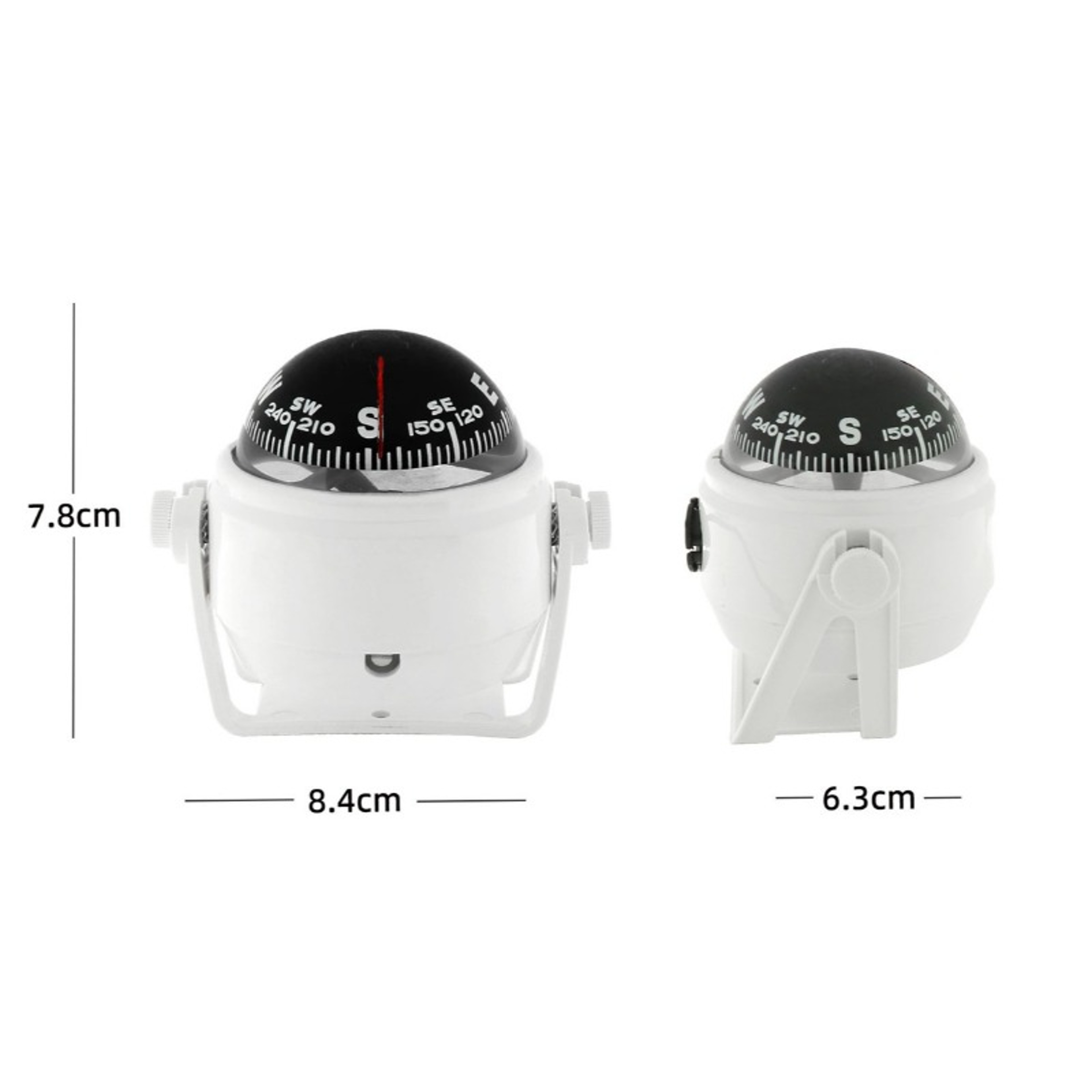 Magnetic Car Dashboard Compass Ball with Adjustable Declination for Car Boat Truck – view 3