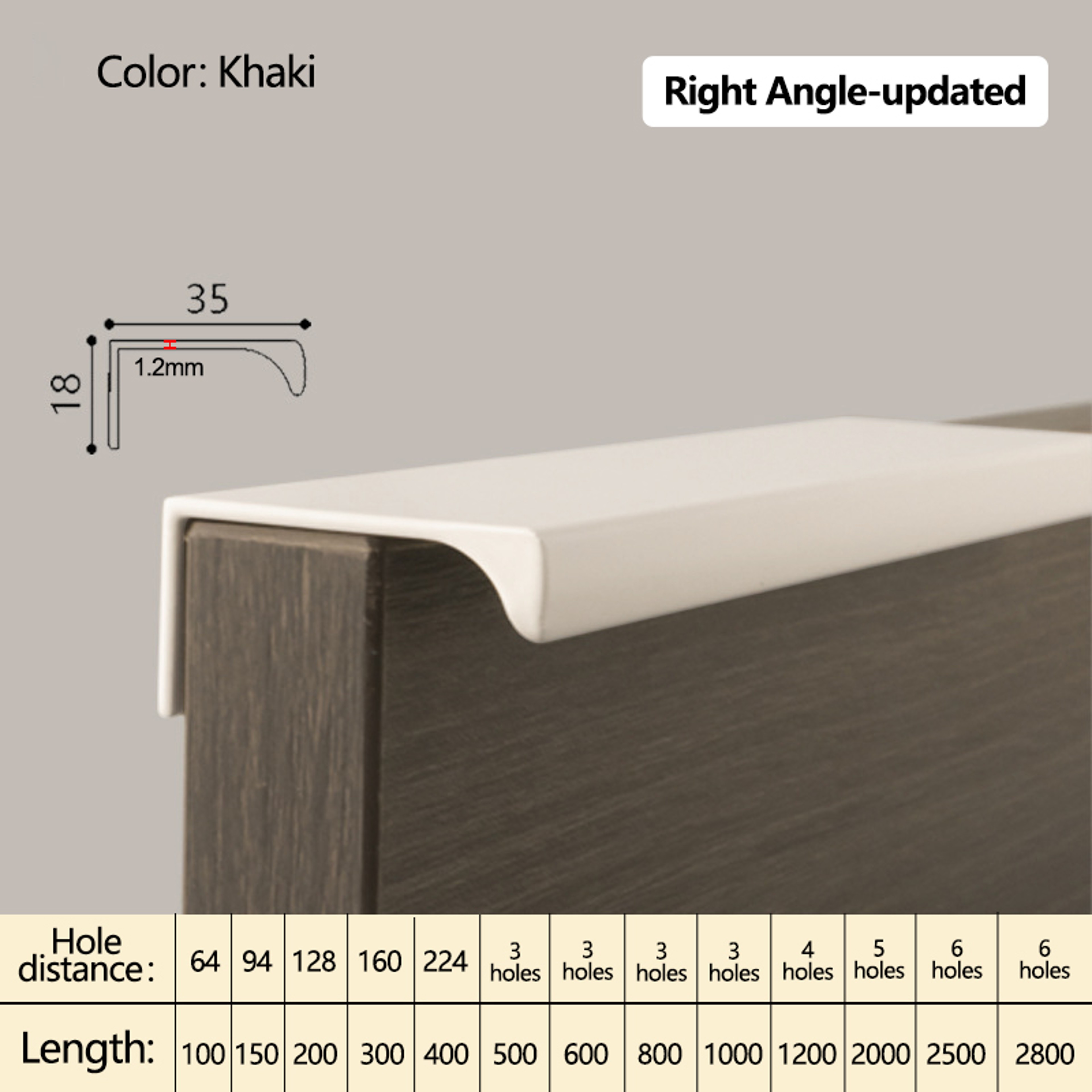 Curved Hidden Cabinet Handle Aluminum Finger Edge Pull for Kitchen Cabinets, Wardrobes and Drawers – view 9