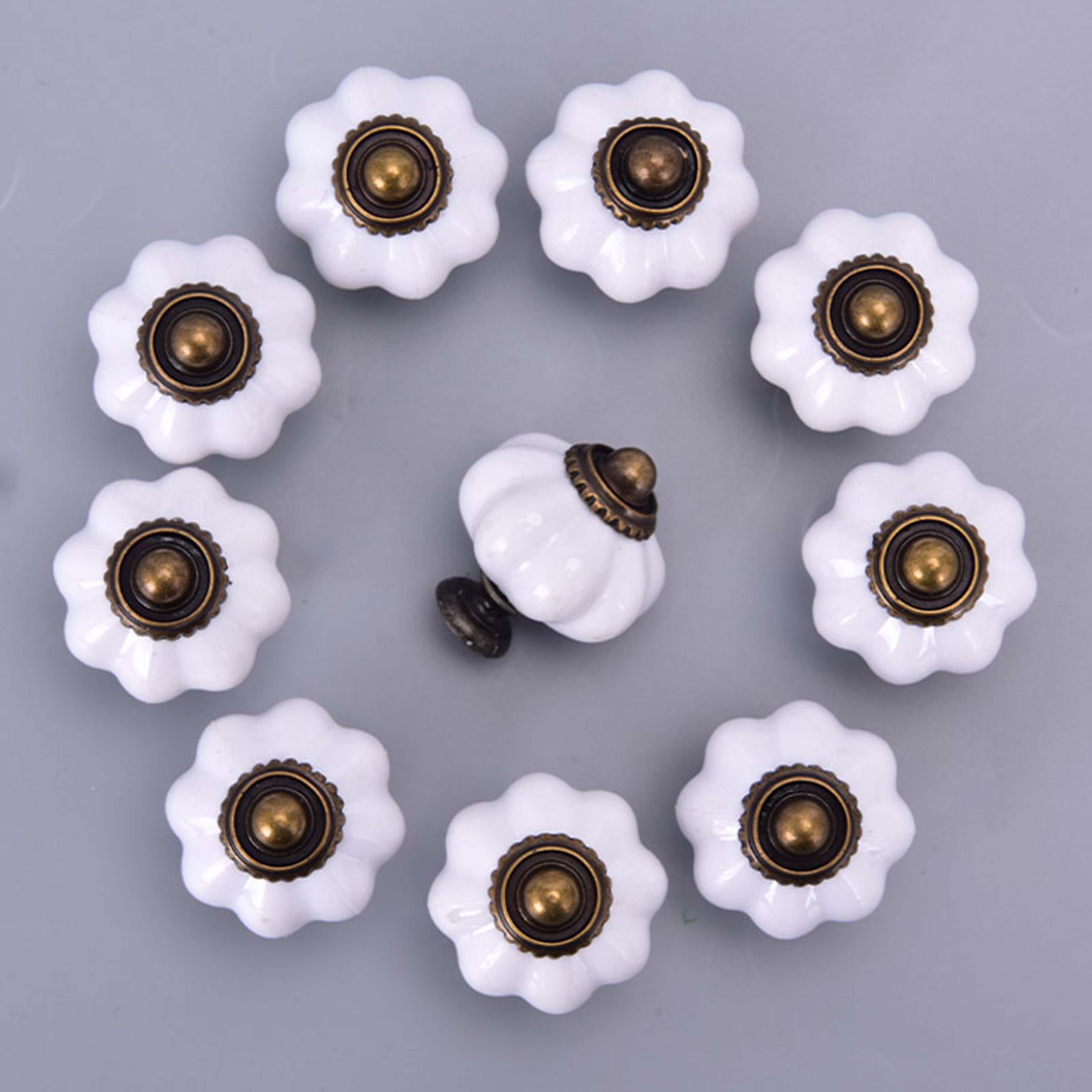 Vintage Pumpkin Cabinet Knobs For Drawers Dressers And Cupboards 0