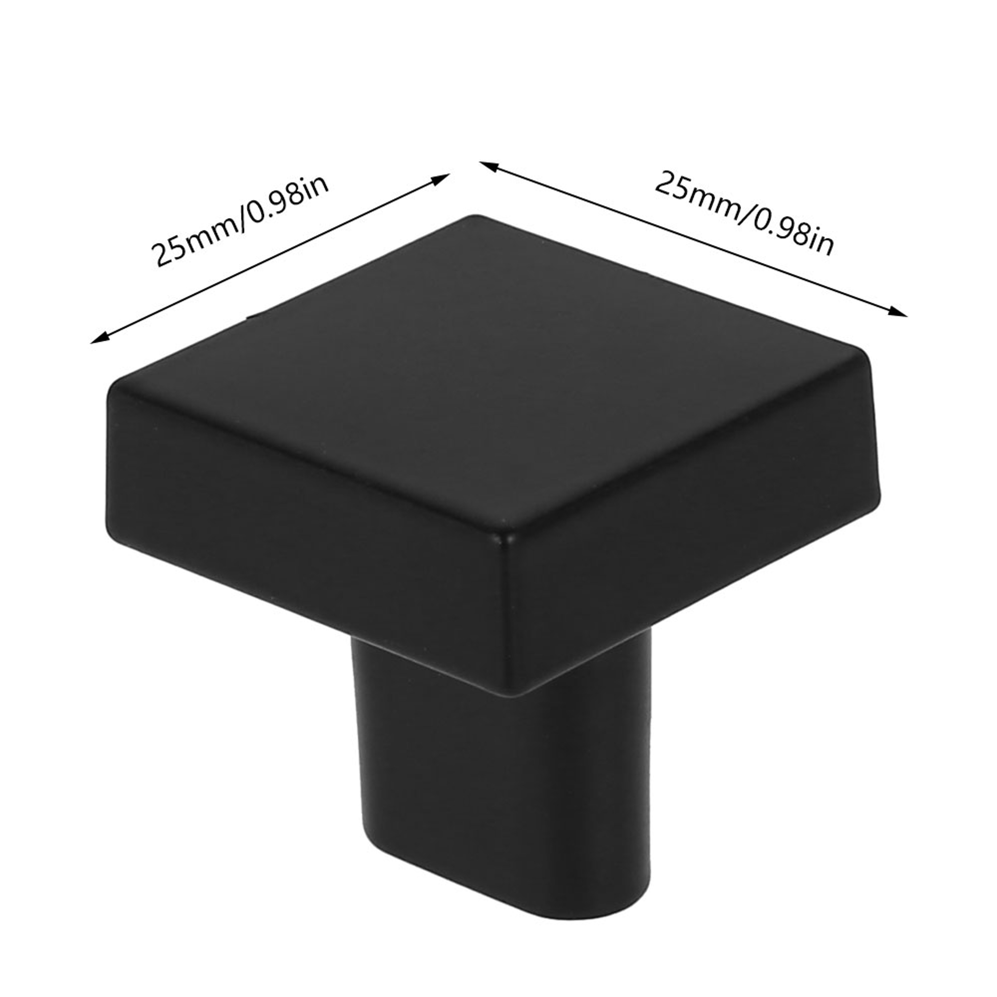 Square Cabinet Knobs Zinc Alloy Single Hole Modern Drawer Pulls 5
