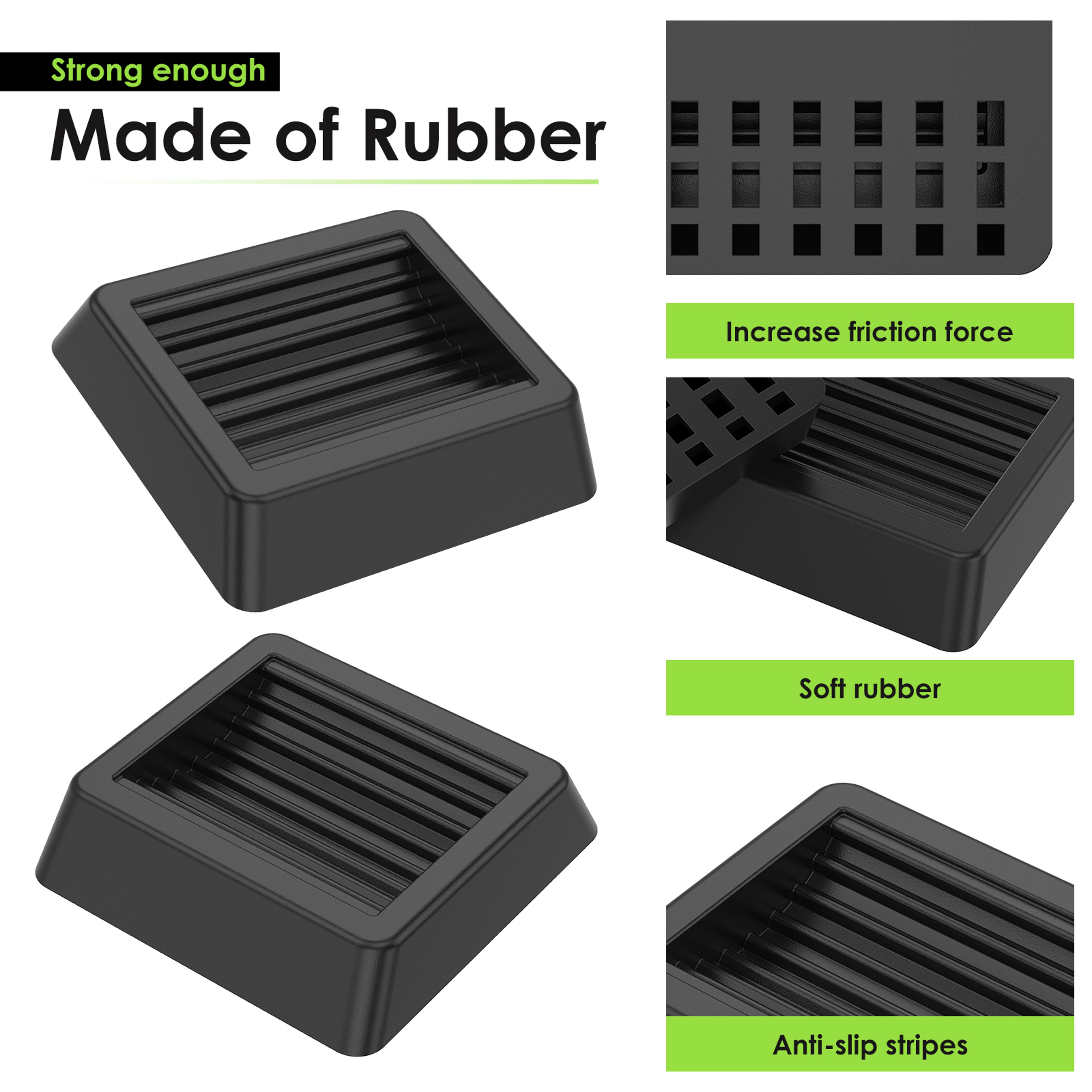 Non Slip Office Chair Wheel Stoppers Caster Cups Floor Protectors Set 3