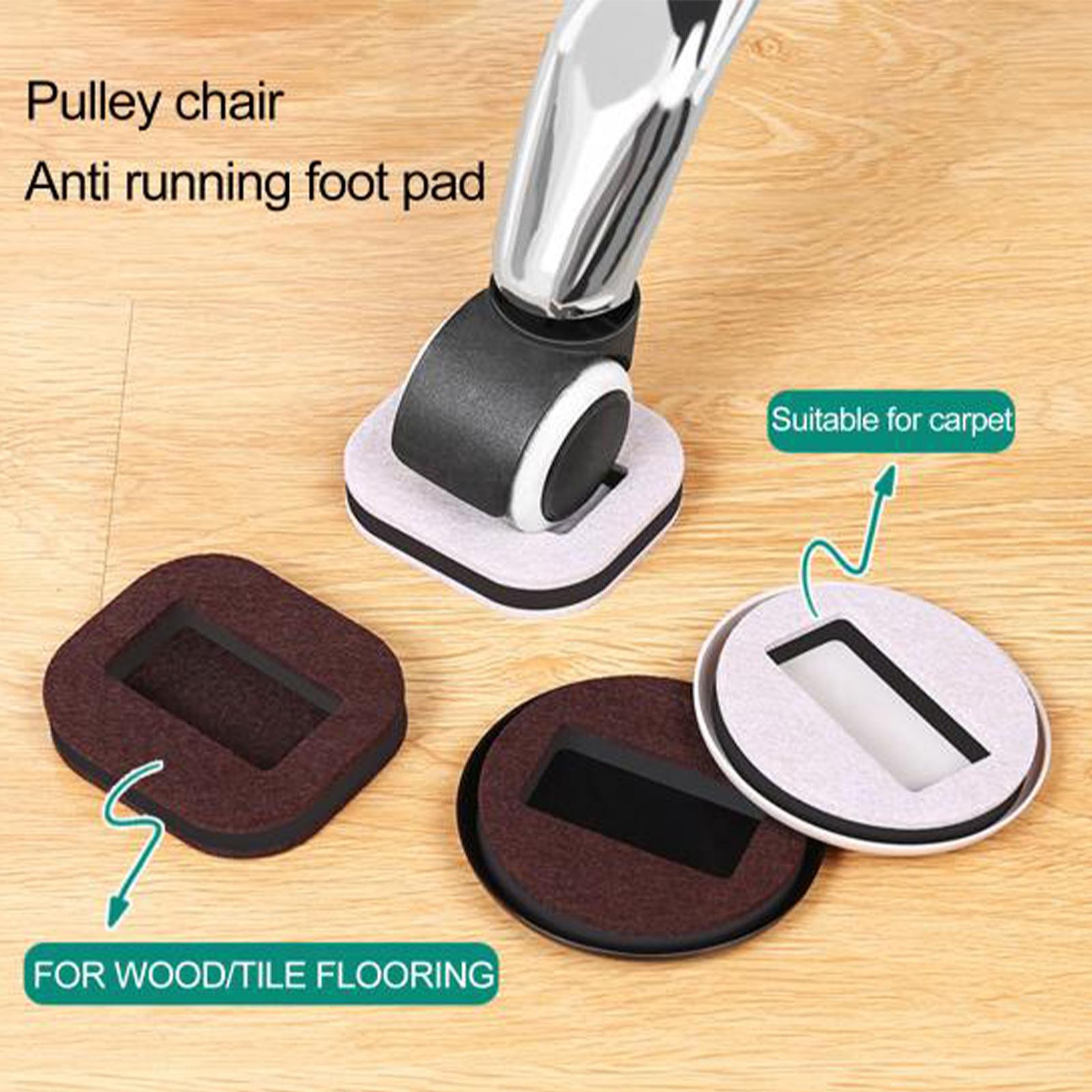Office Chair Wheel Stoppers Chair Caster Cups For Hardwood Floor Protection 2