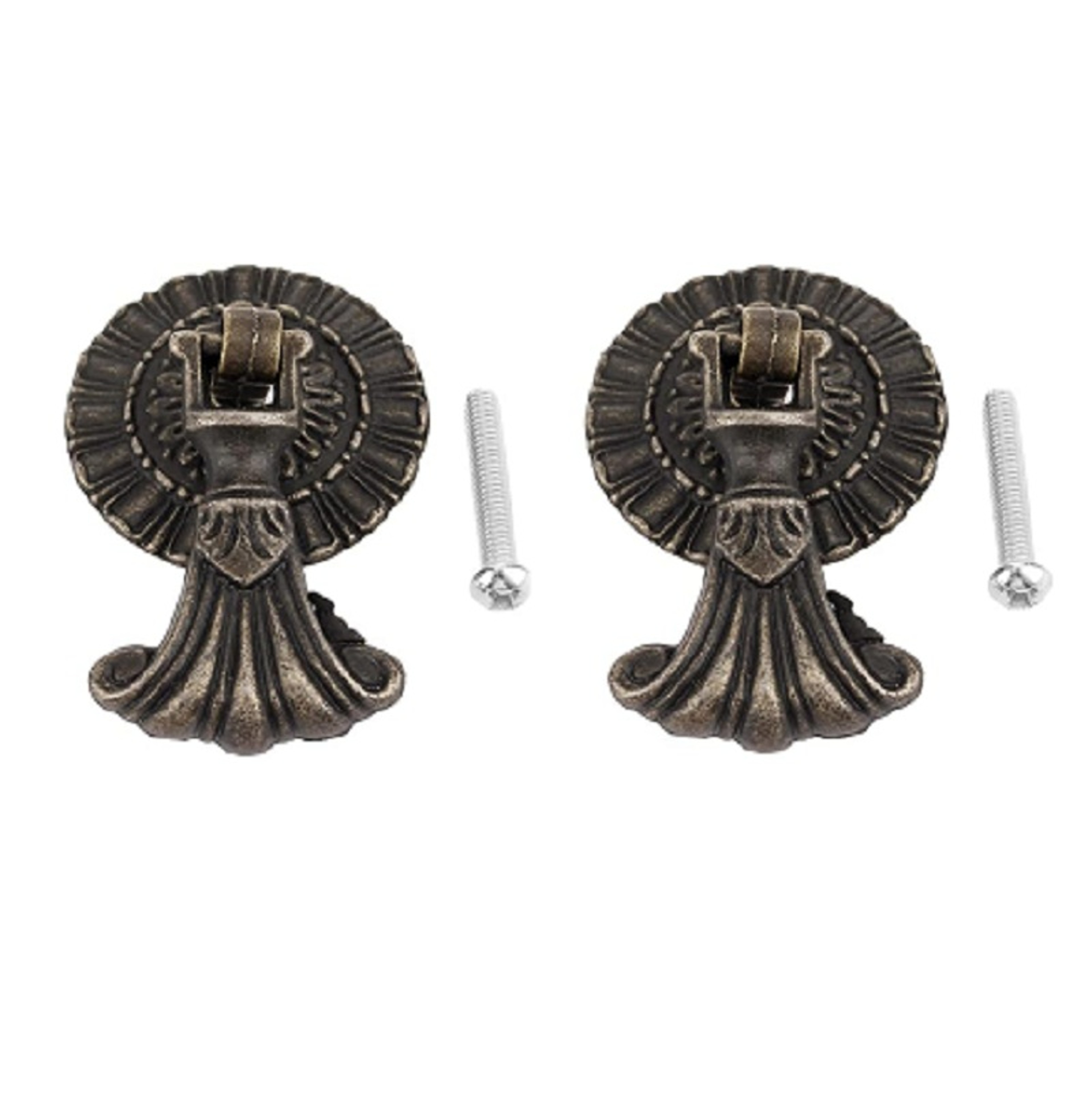 Antique Bronze Ring Pull Handles Set for Drawers and Cabinets – view 1