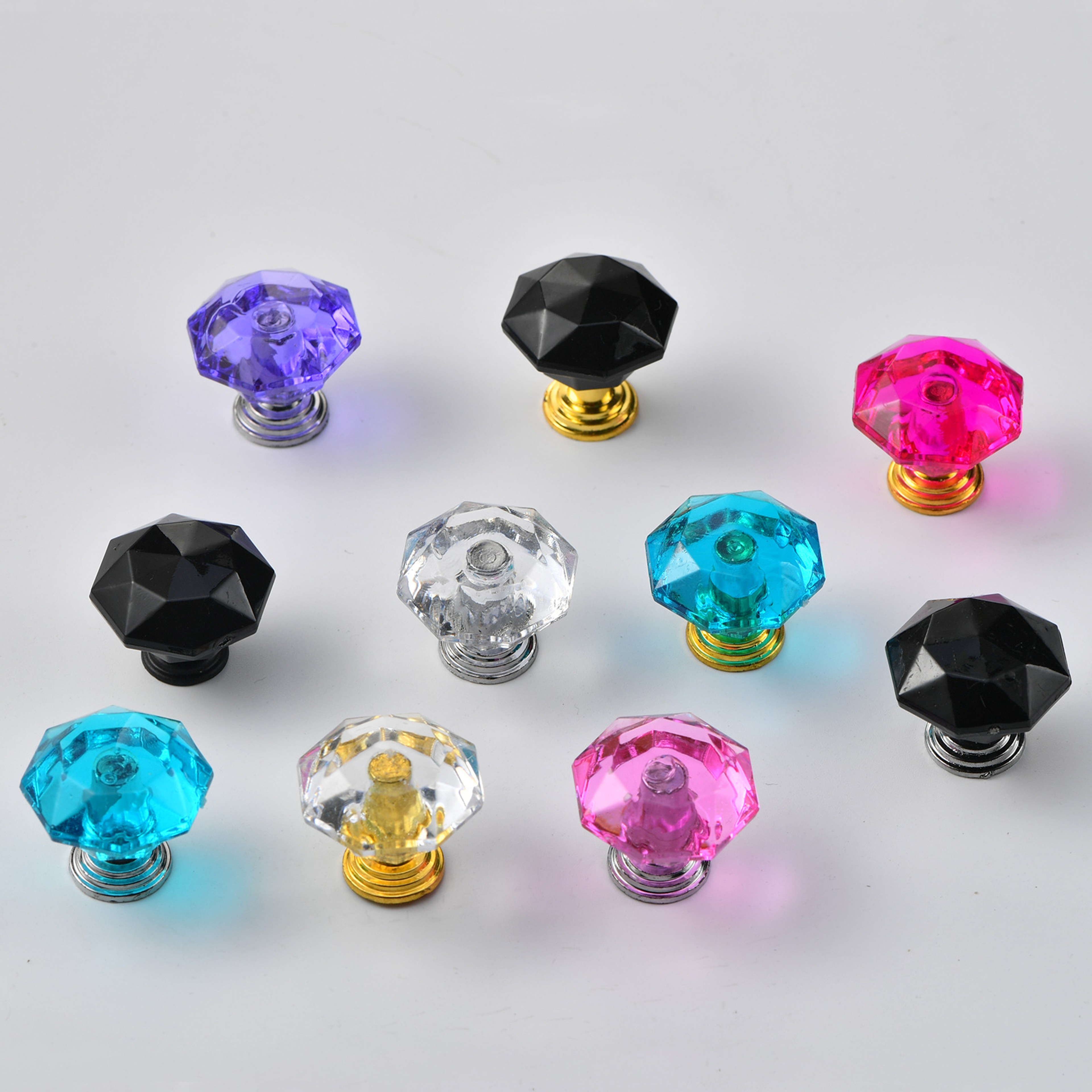 Clear Crystal Drawer Knobs Diamond Acrylic Cabinet Knobs For Dressers And Cabinets 0