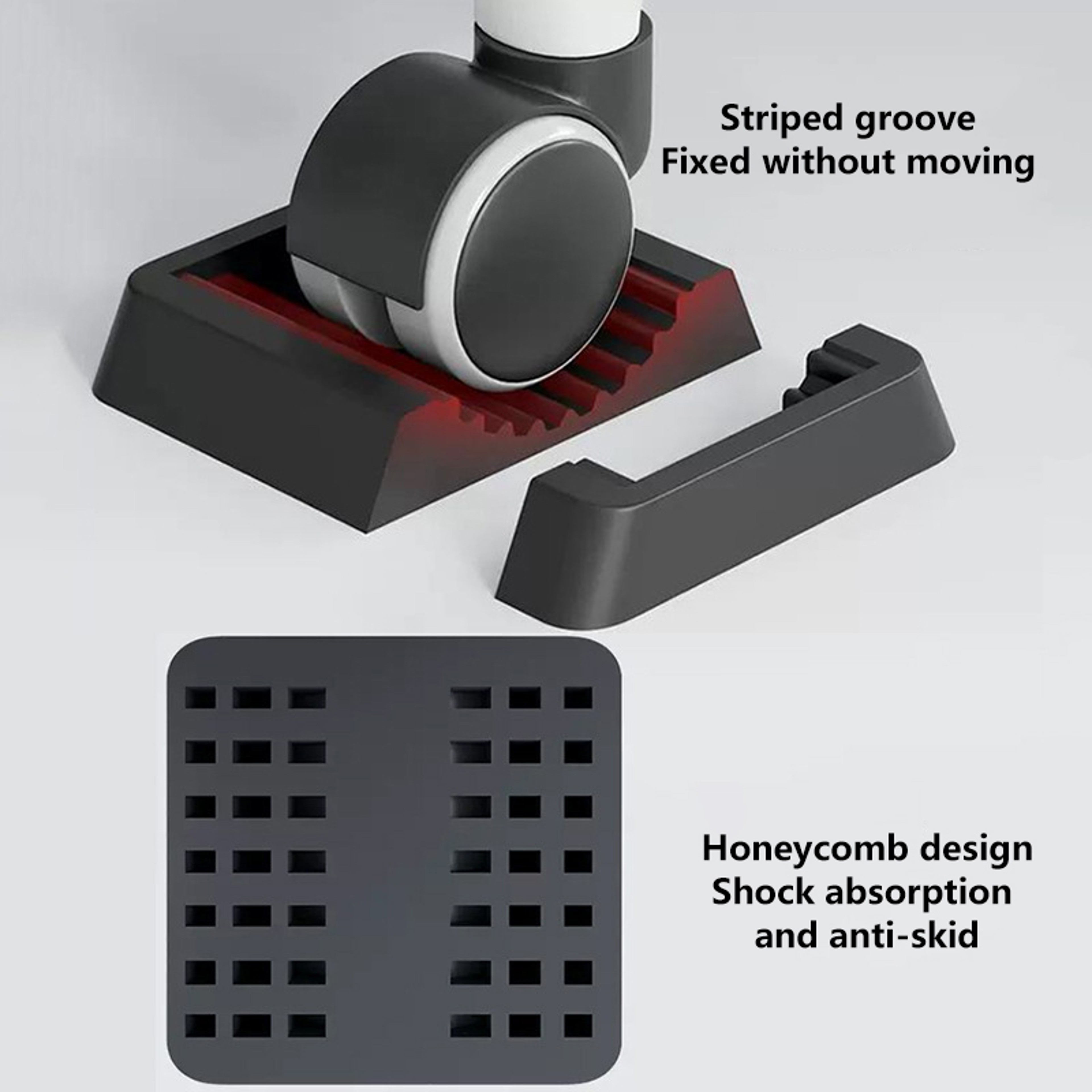 Silicone Furniture Caster Cups for Chair Wheels and Hardwood Floors – view 1