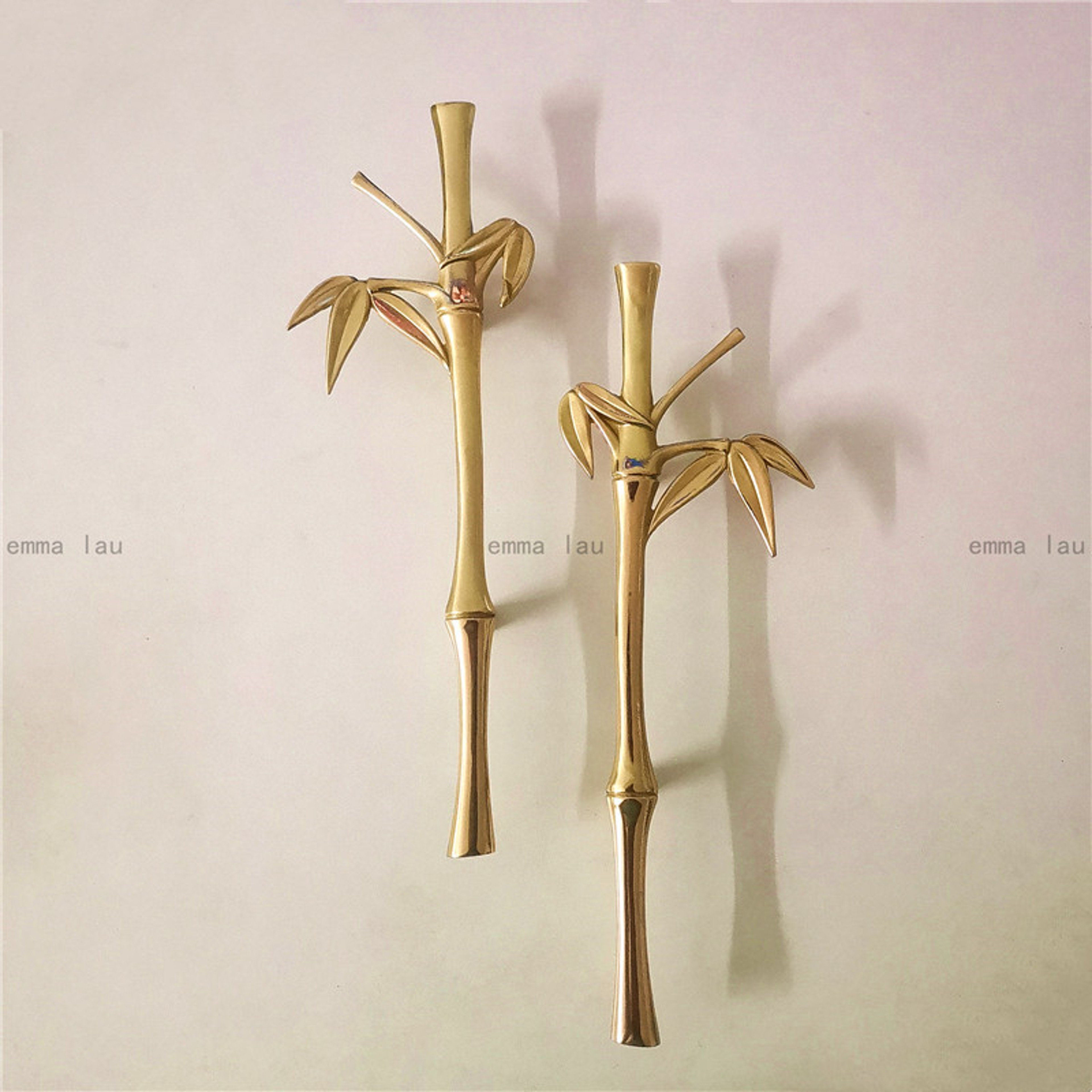 Brass Bamboo Cabinet Handles for Drawers Wardrobes and Cupboards – view 4