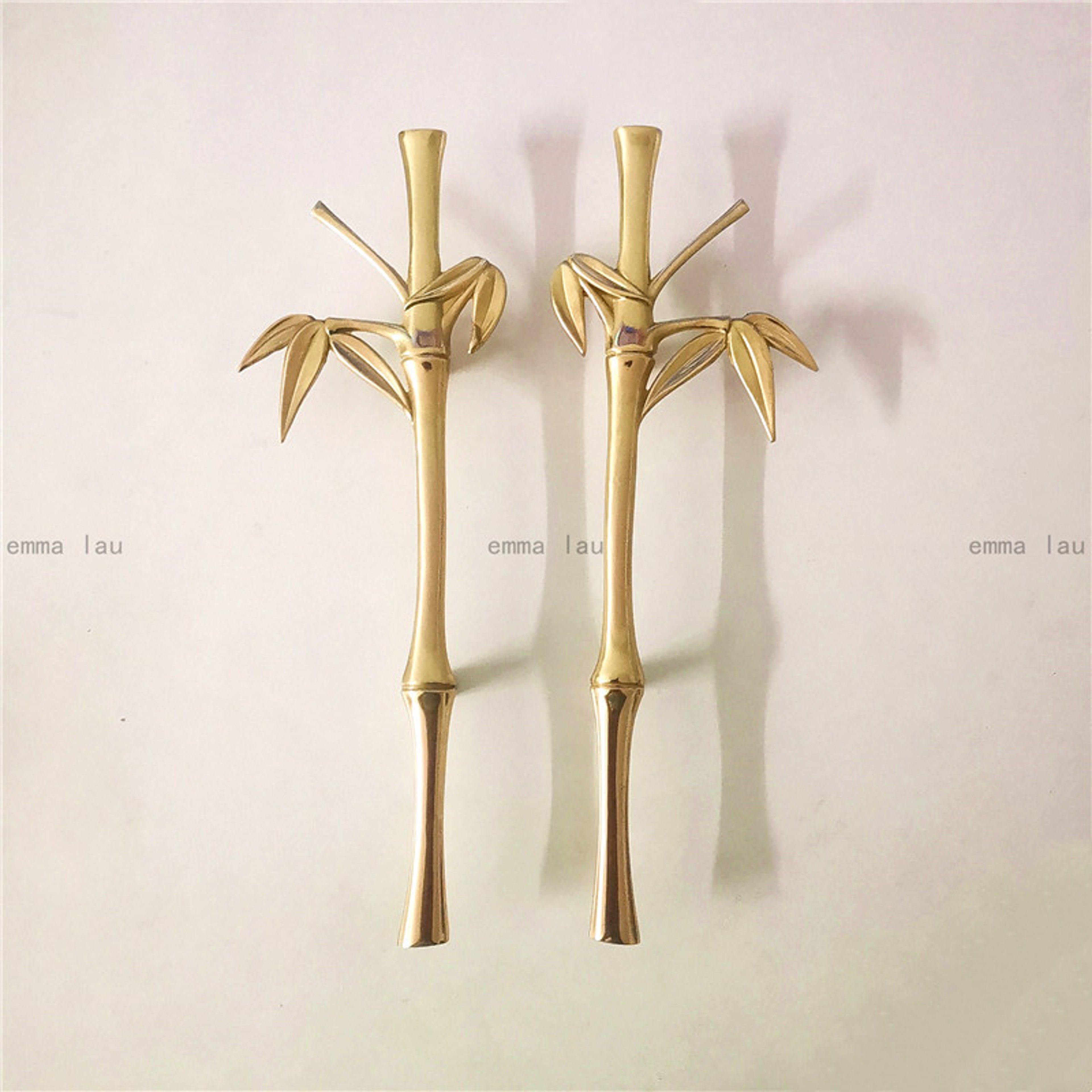 Brass Bamboo Cabinet Handles for Drawers Wardrobes and Cupboards – view 5