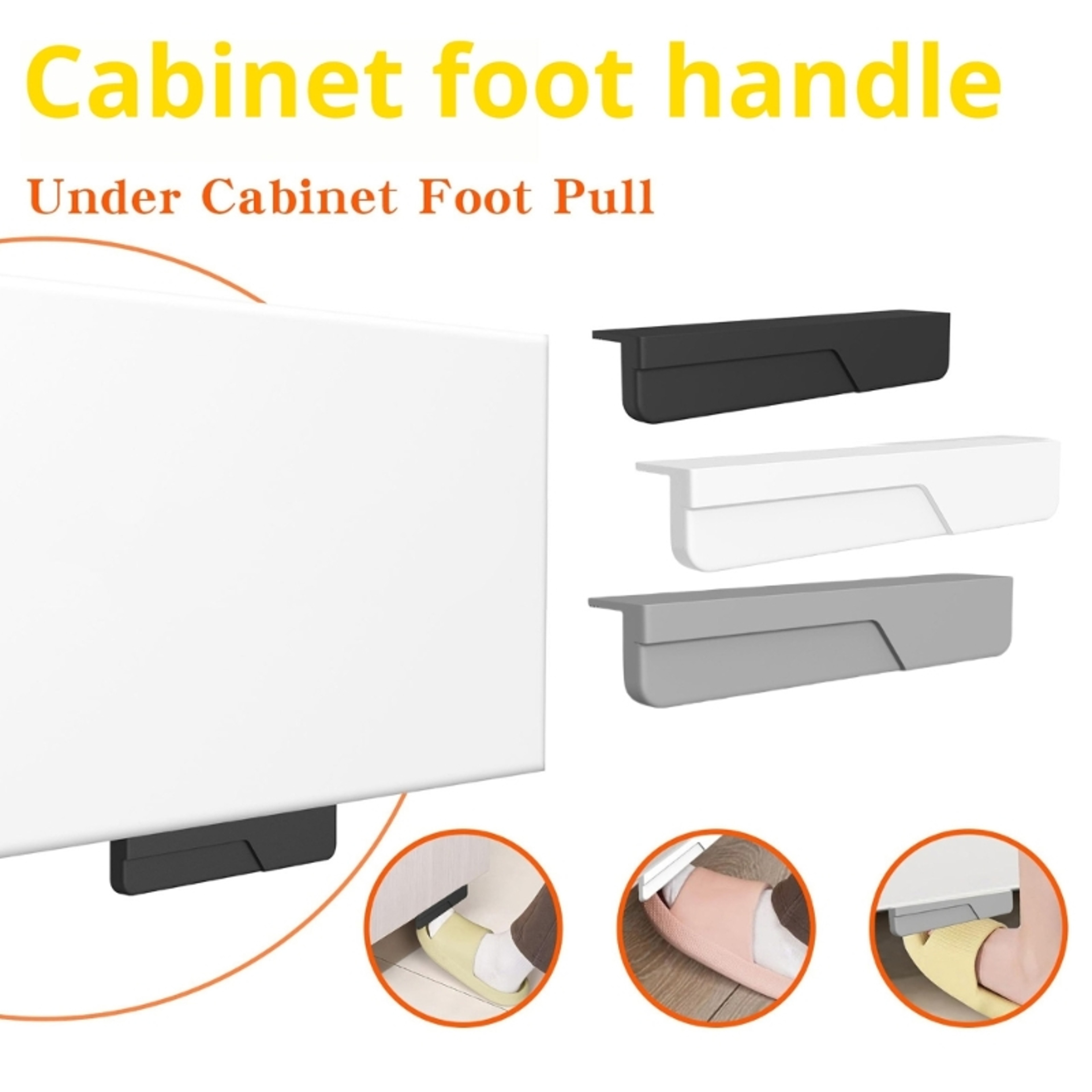Hands Free Silicone Foot Operated Cabinet Pull for Doors and Trash Drawers – view 5