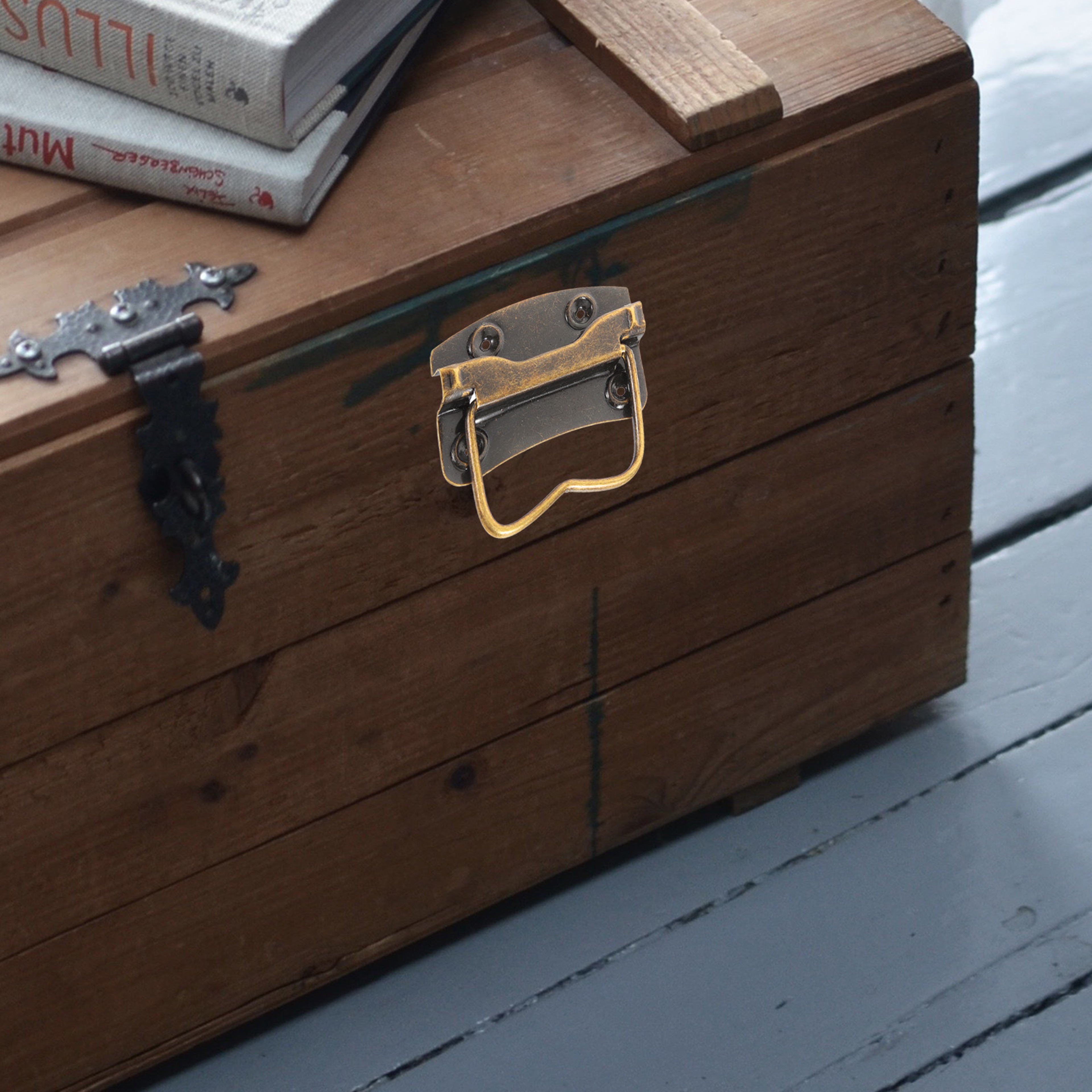 Vintage Iron Box Handles for Wooden Chests Cabinets and Luggage – view 5