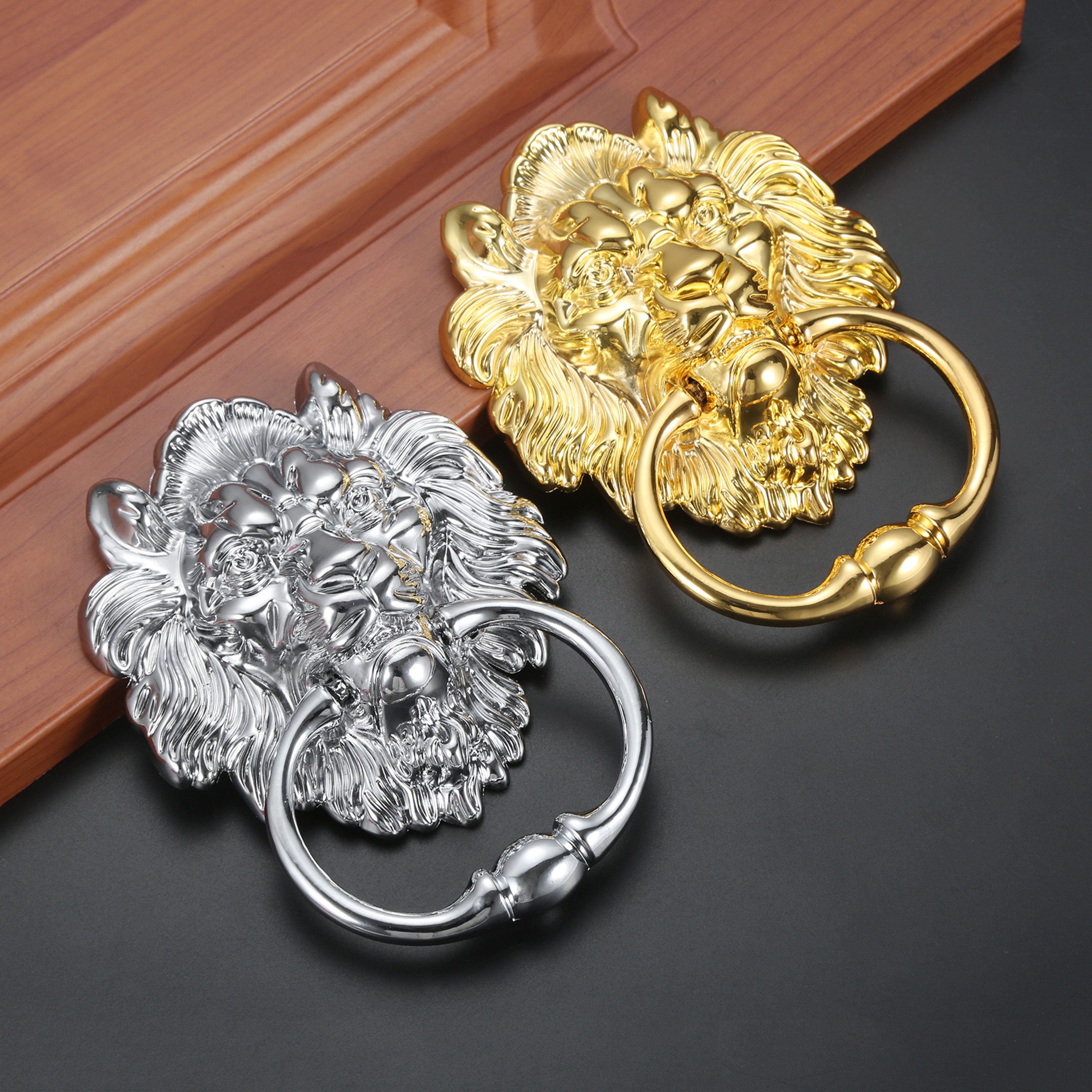 Lion Head Furniture Handle Vintage Drop Ring Door Pull – view 5