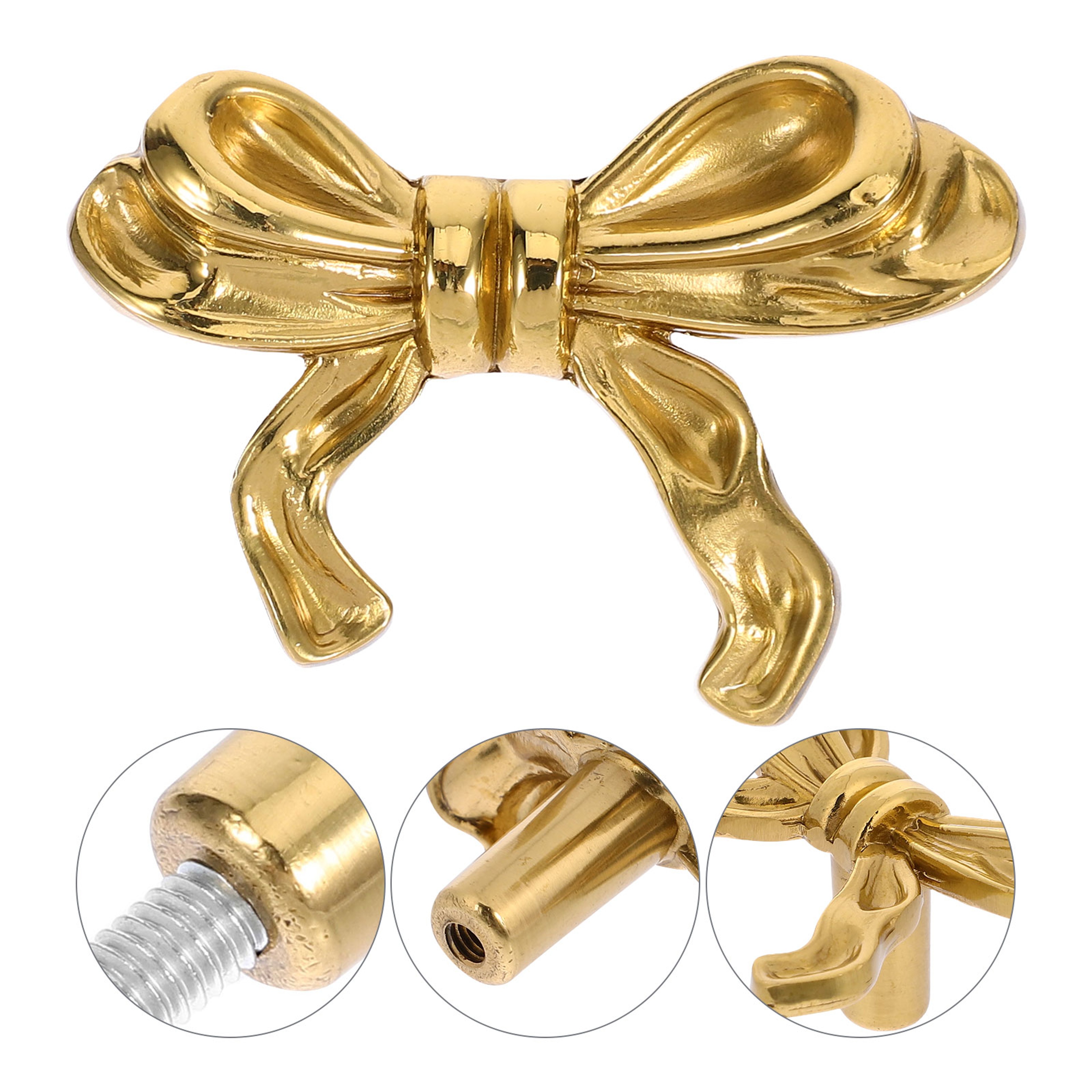 Vintage Bowknot Brass Cabinet Knobs for Drawers and Dressers – view 2