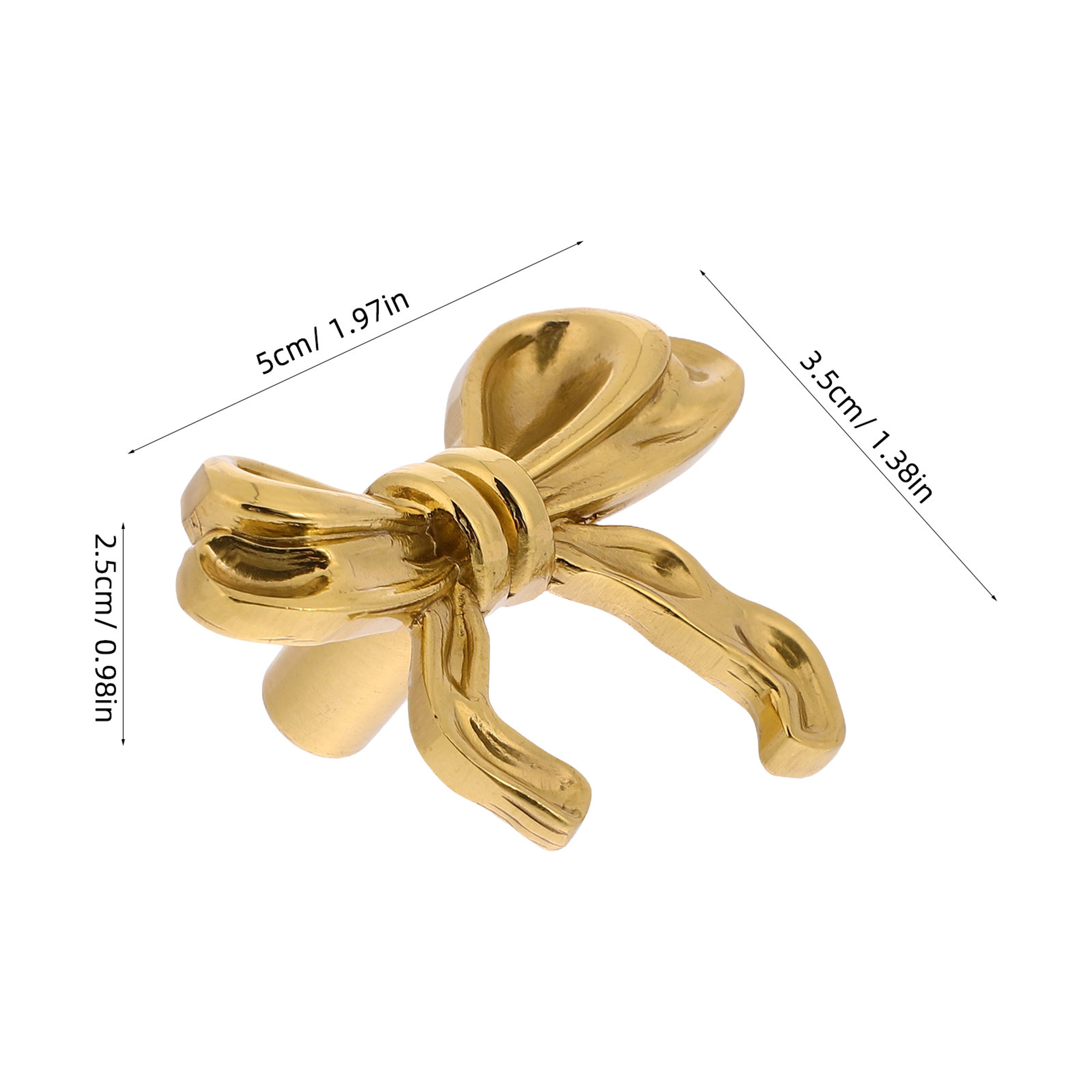 Vintage Bowknot Brass Cabinet Knobs for Drawers and Dressers – view 3