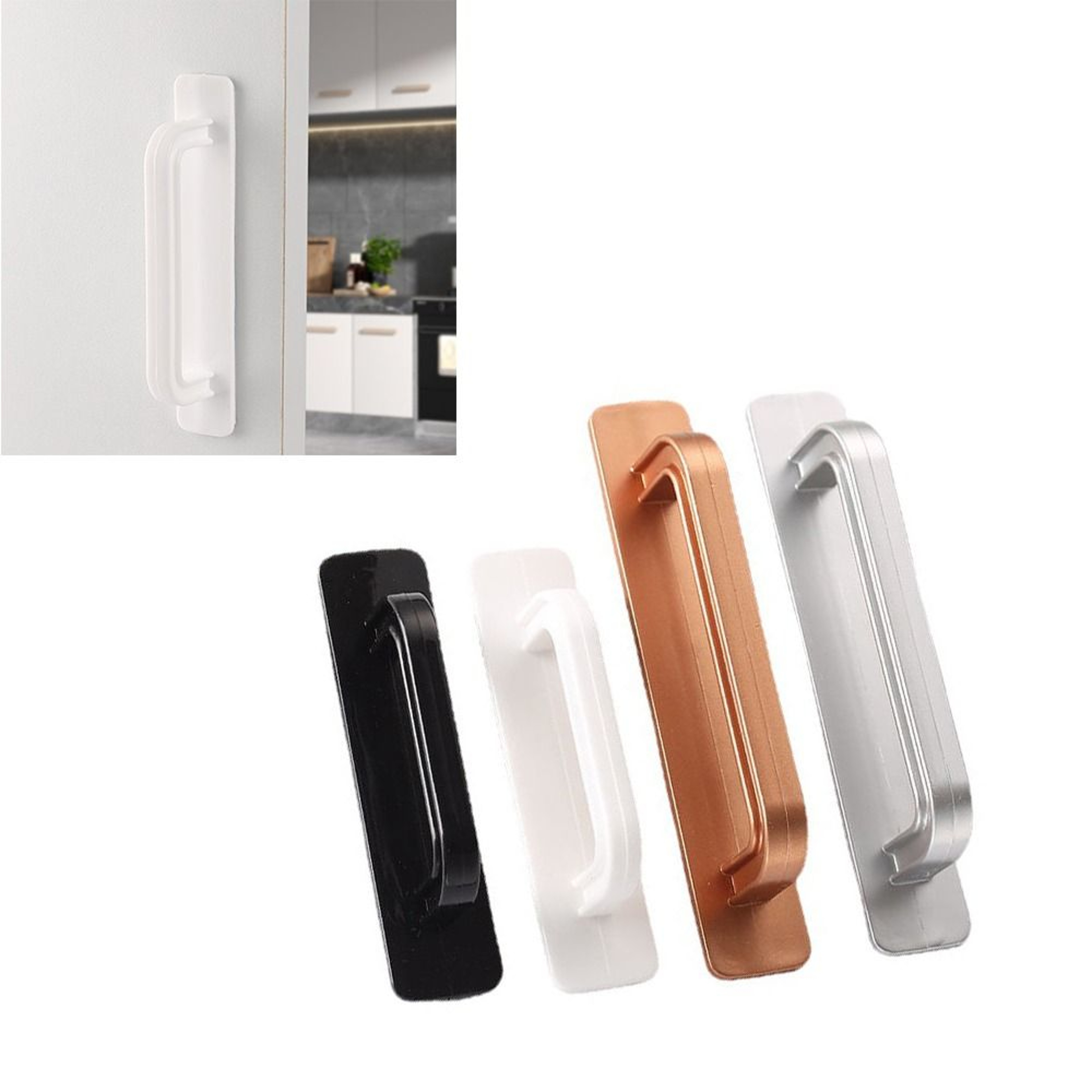 Self Adhesive Cabinet Handles No Drill Drawer Pulls 4