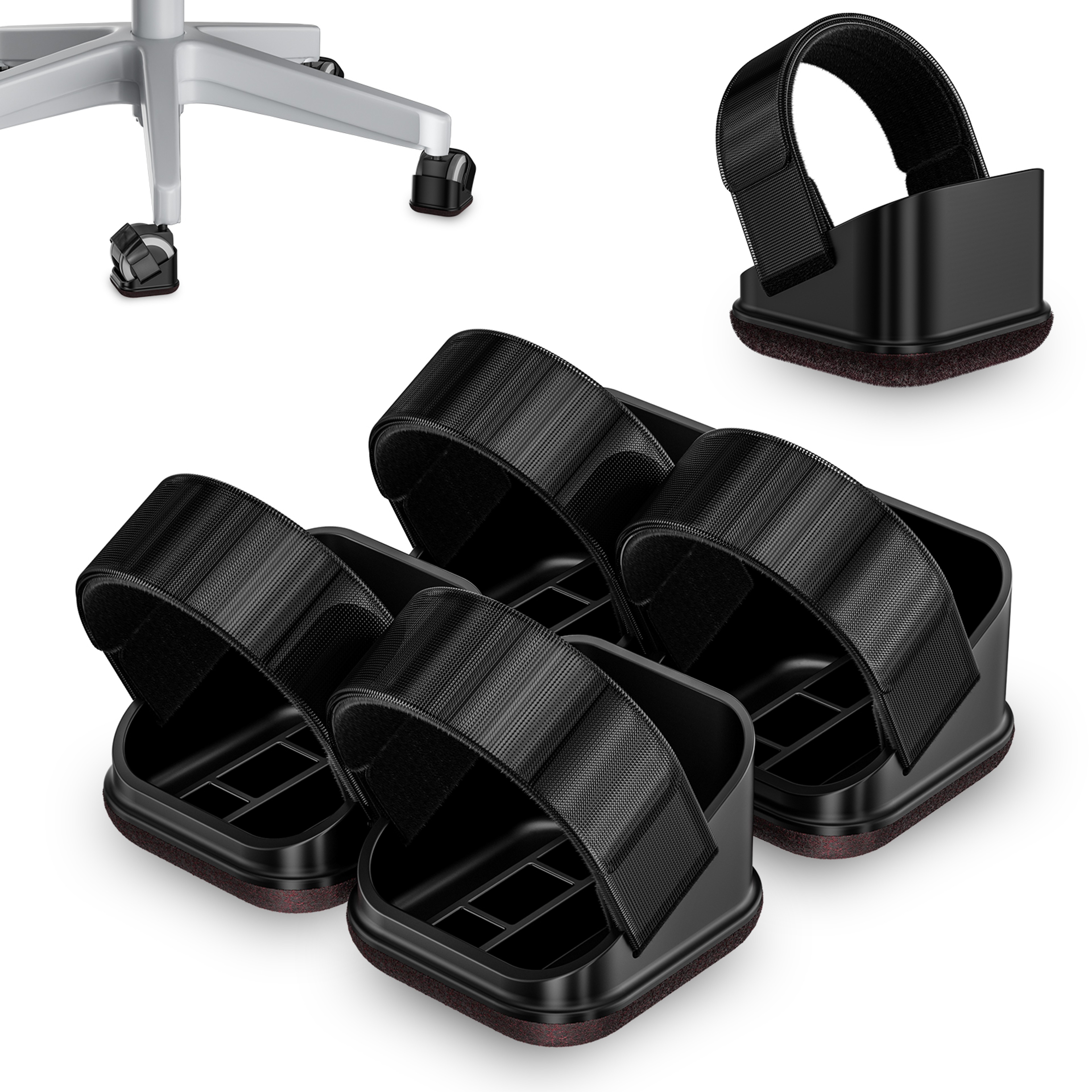 Anti Slip Chair Wheel Stoppers Furniture Caster Cups for Floor Protection – view 1
