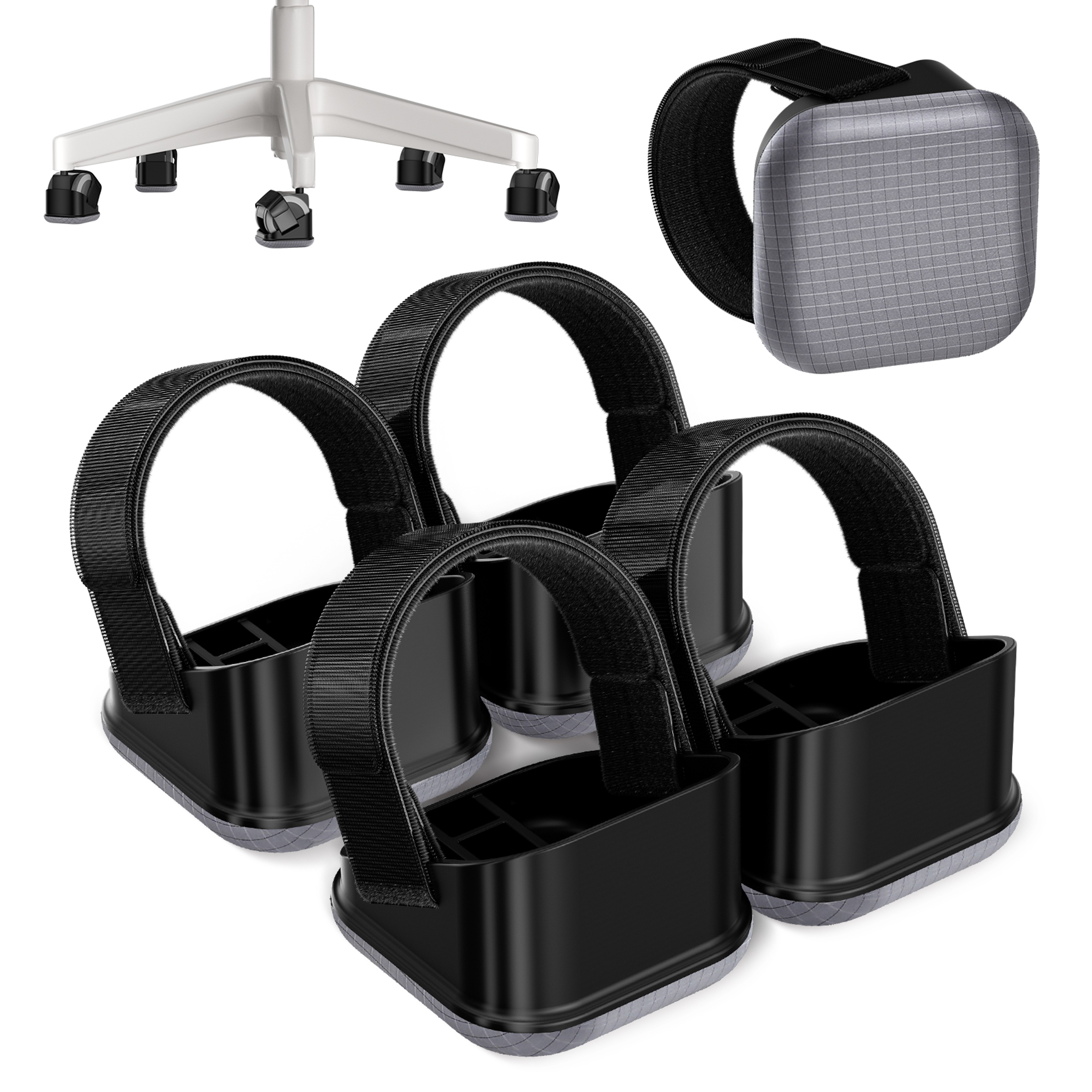 Anti Slip Chair Wheel Stoppers Furniture Caster Cups for Floor Protection – view 9