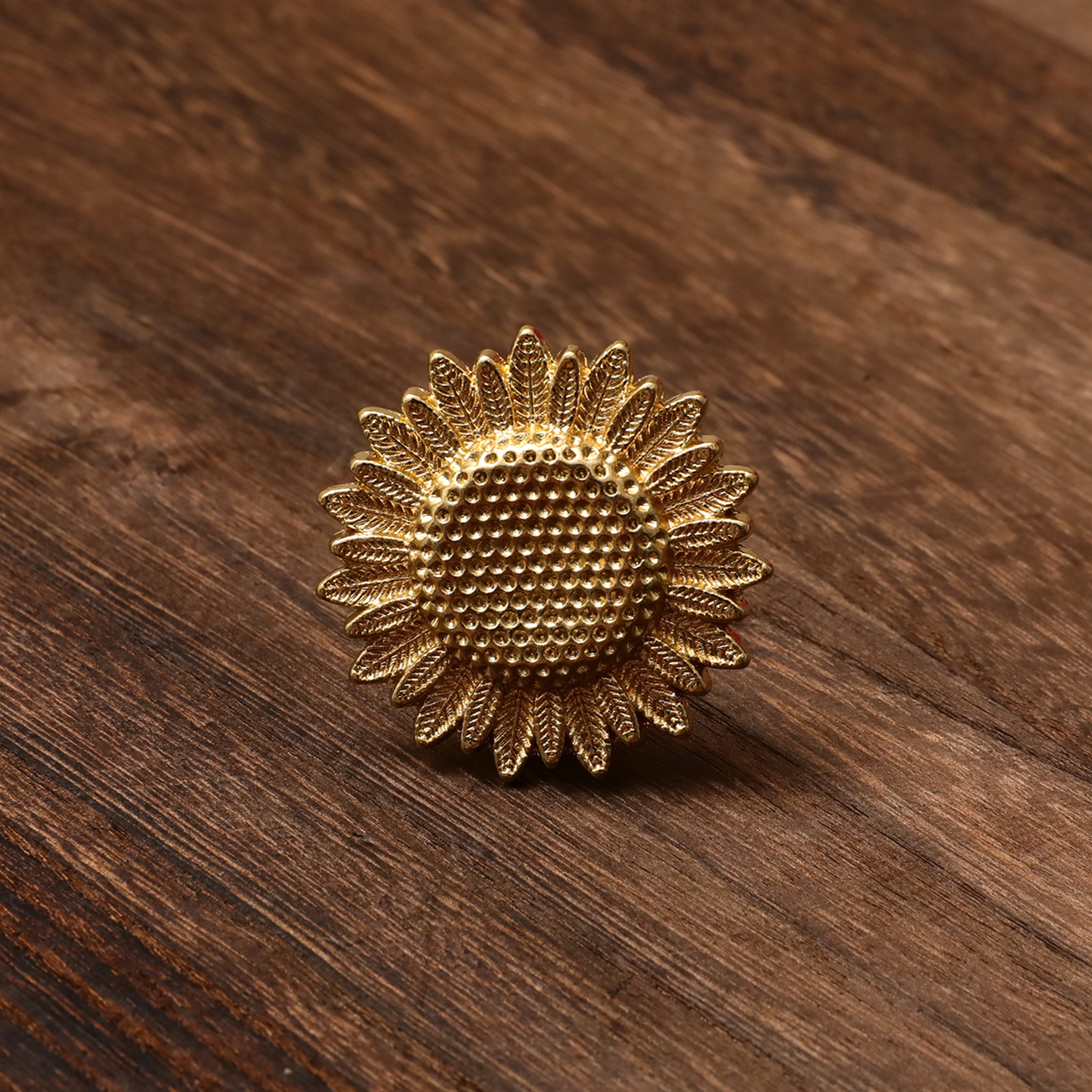 Sunflower Drawer Knobs Vintage Copper Cabinet And Dresser Pulls 3