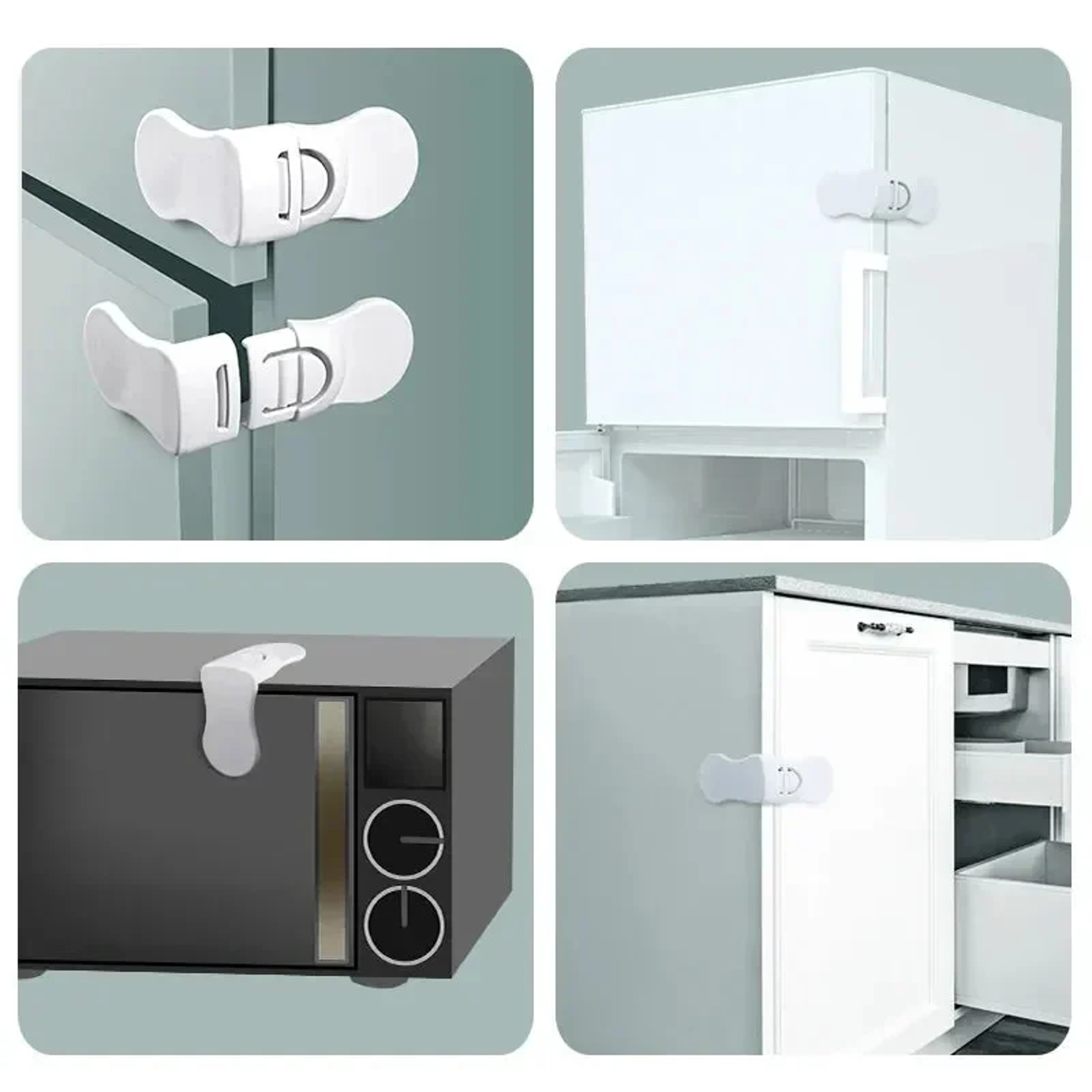 Baby Safety Drawer Lock Anti Pinch Childproof Cabinet Lock 3