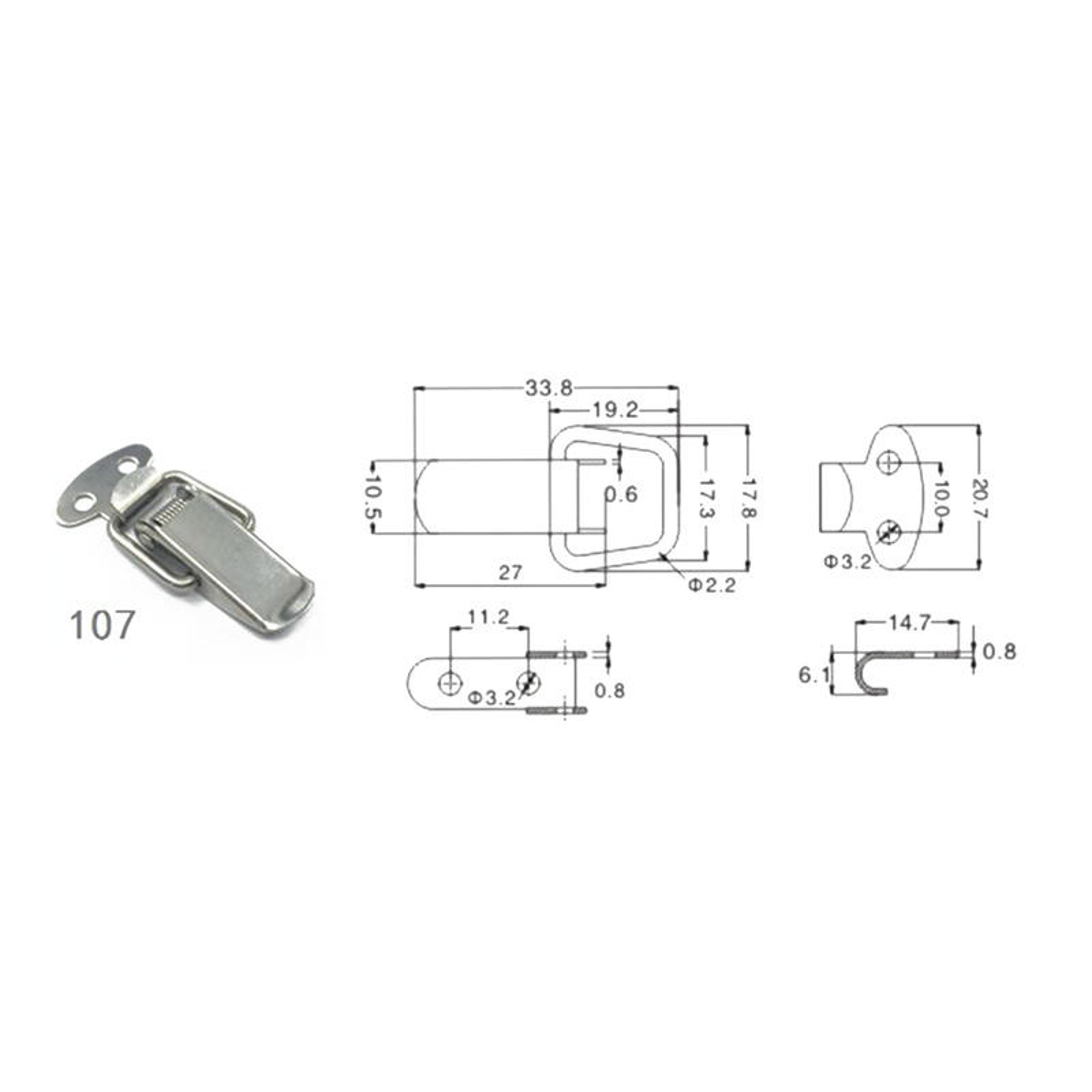 Stainless Steel Toggle Latch Set For Cabinets Toolboxes And Storage Boxes 3