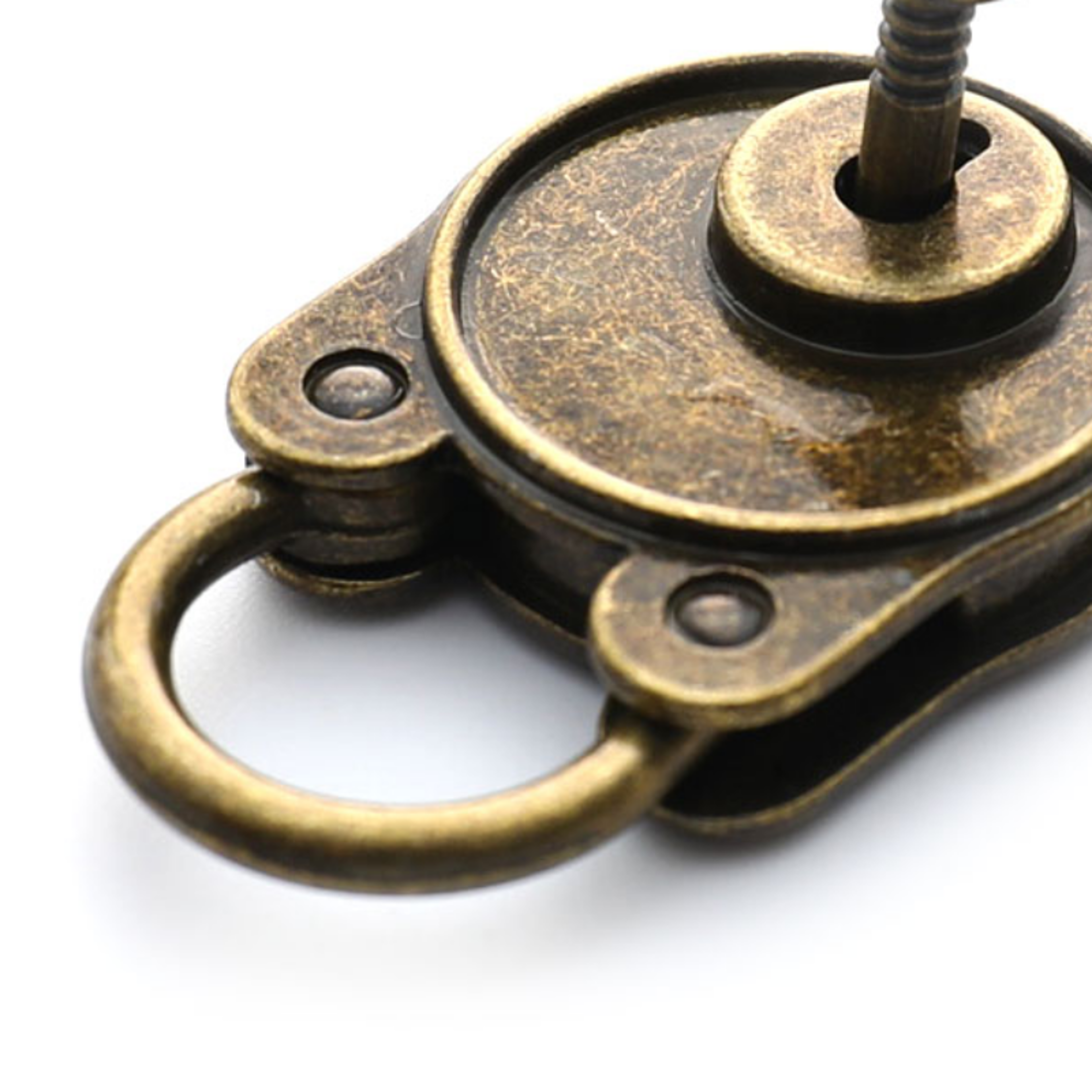 Vintage Chinese Padlock with Key for Luggage, Notebooks and Bags – view 2