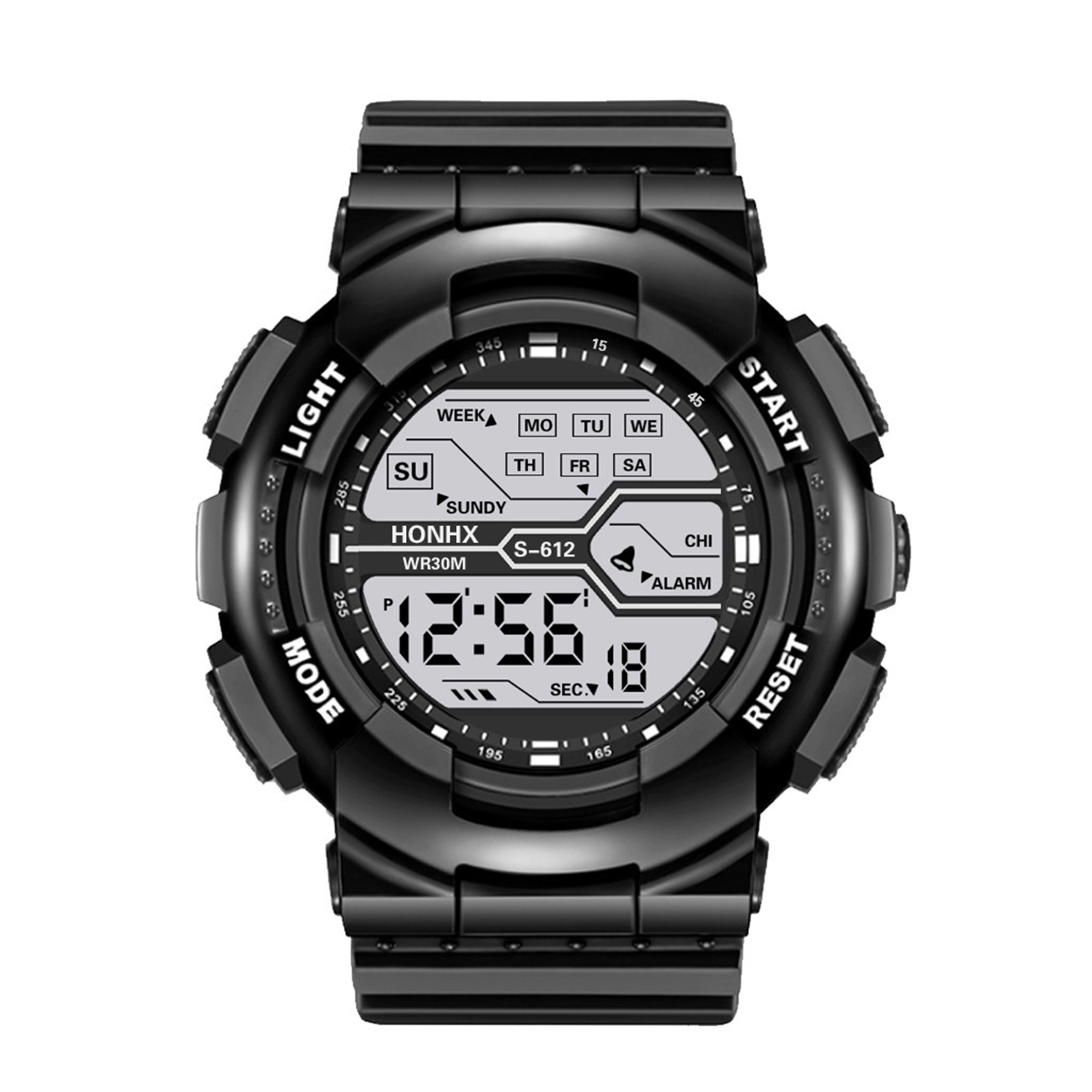 Mens Waterproof Digital Sports Watch With Luminous Display 5