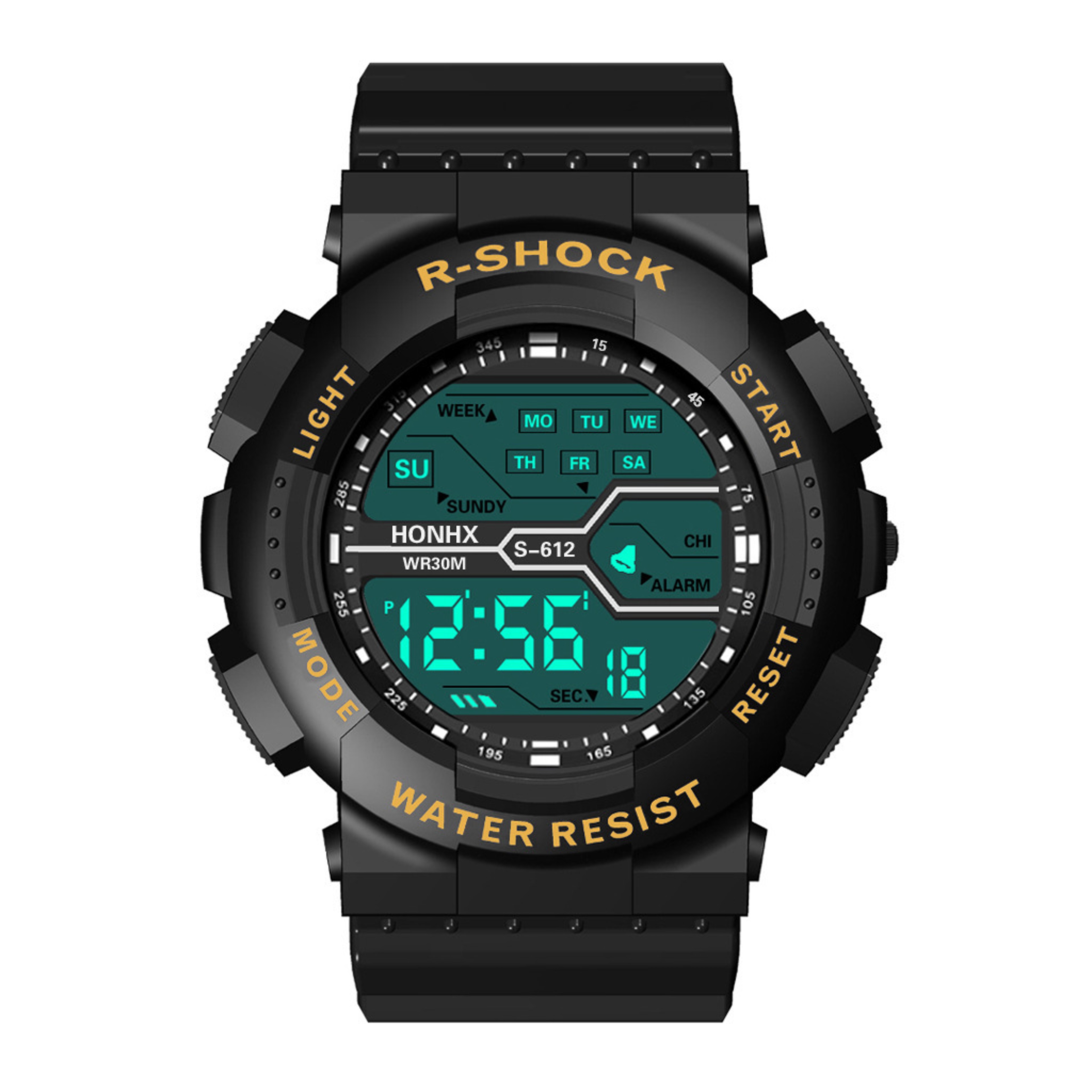 Mens Waterproof Digital Sports Watch With Luminous Display 10