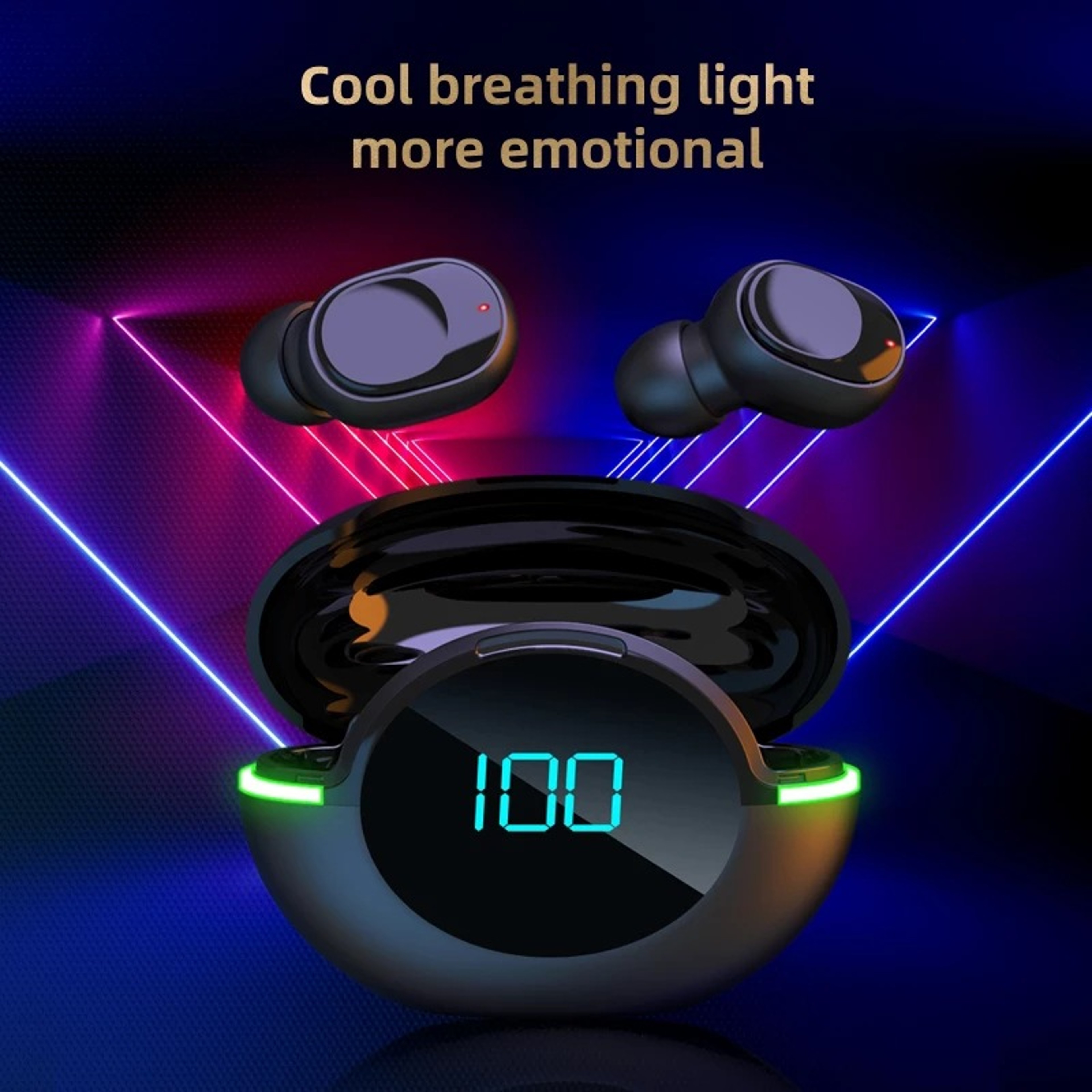 Waterproof Bluetooth Earbuds With LED Display For Sports Gaming 2