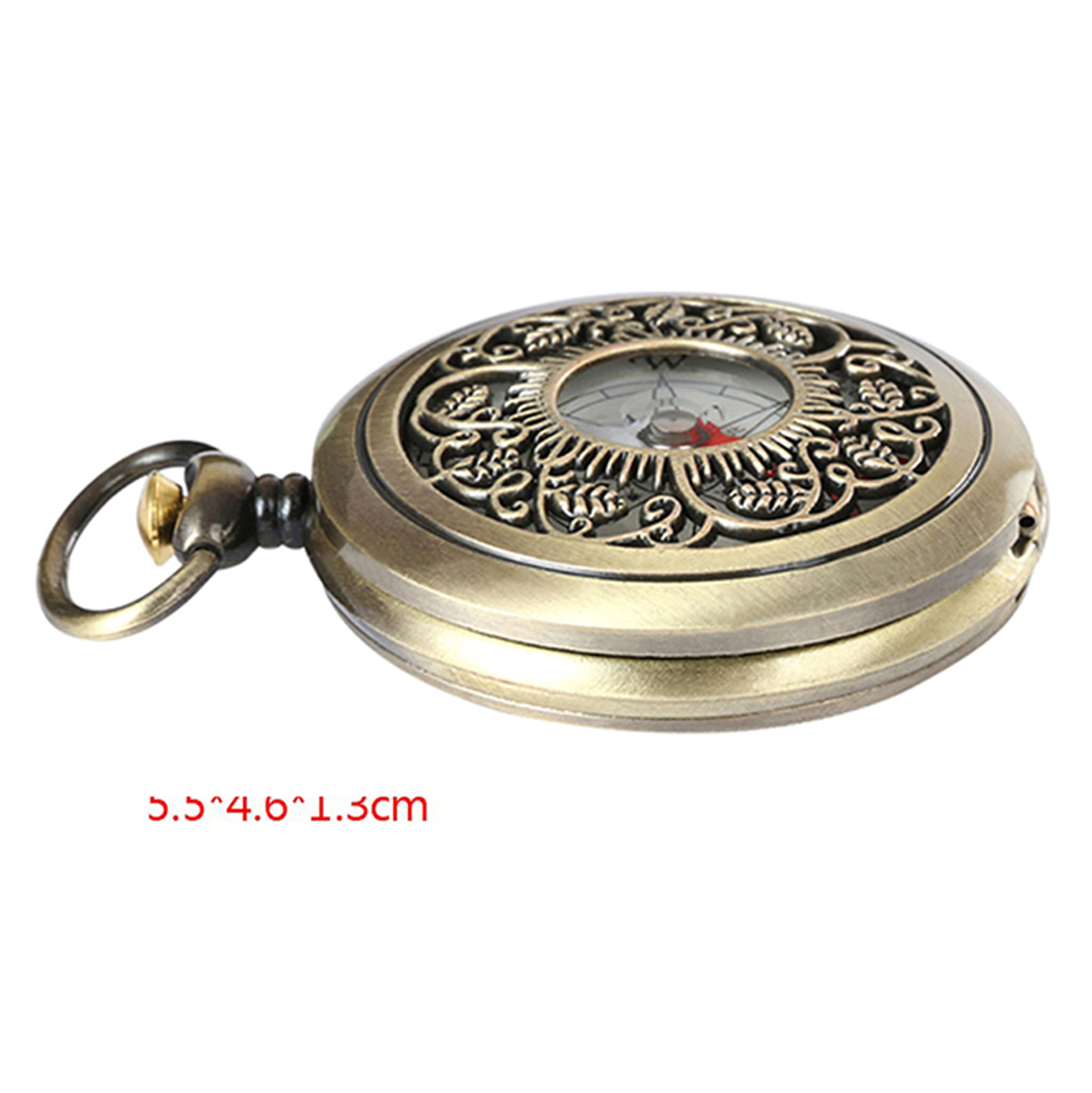 Vintage Bronze Pocket Compass for Hiking Camping and Adventure Gifts – view 7