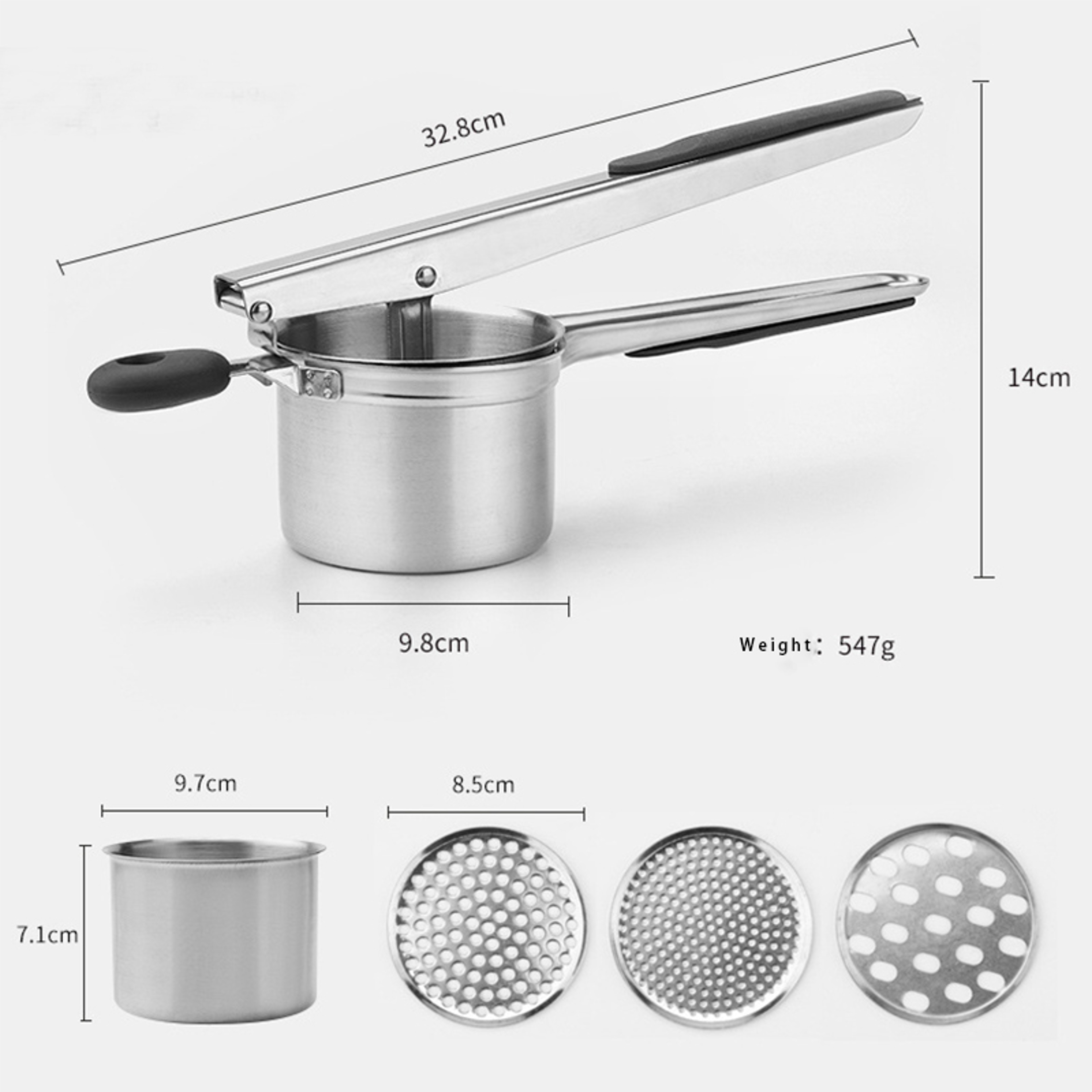 Stainless Steel Potato Ricer And Masher For Fluffy Mashed Potatoes 6