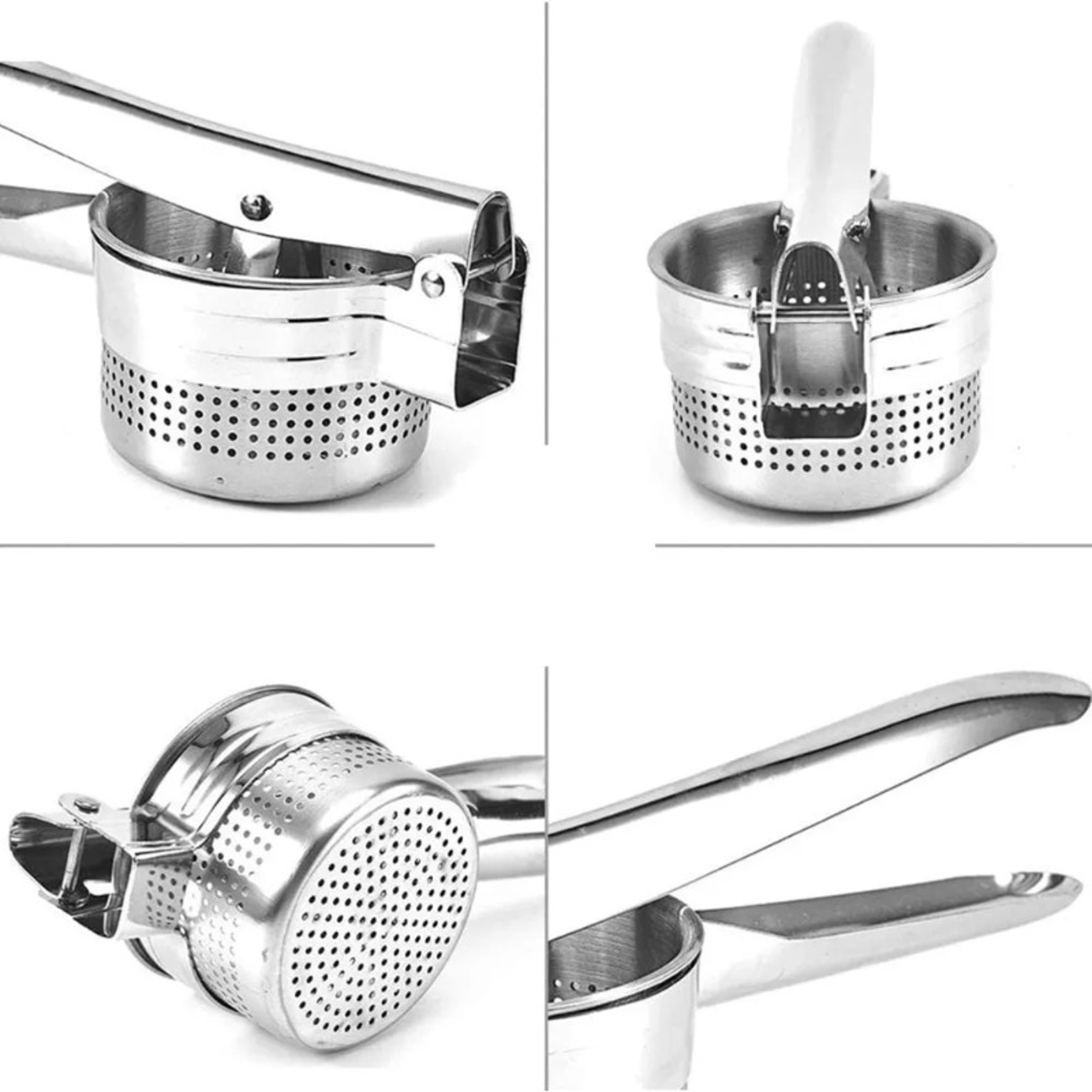 Stainless Steel Potato Masher with Ergonomic Handle Heavy Duty Vegetable Masher Tool – view 4