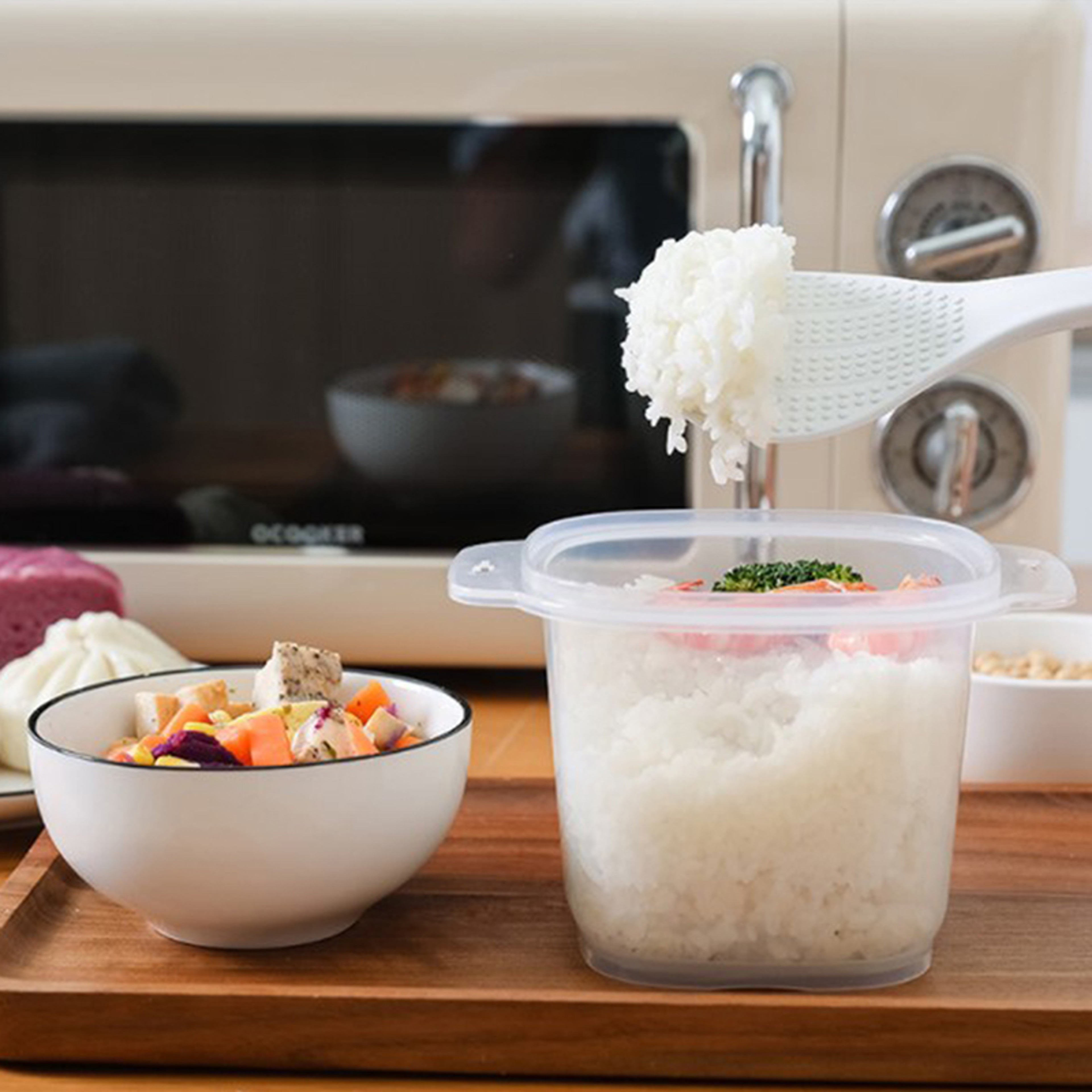 Microwave Rice Cooker Steamer Bento Lunch Box – view 2
