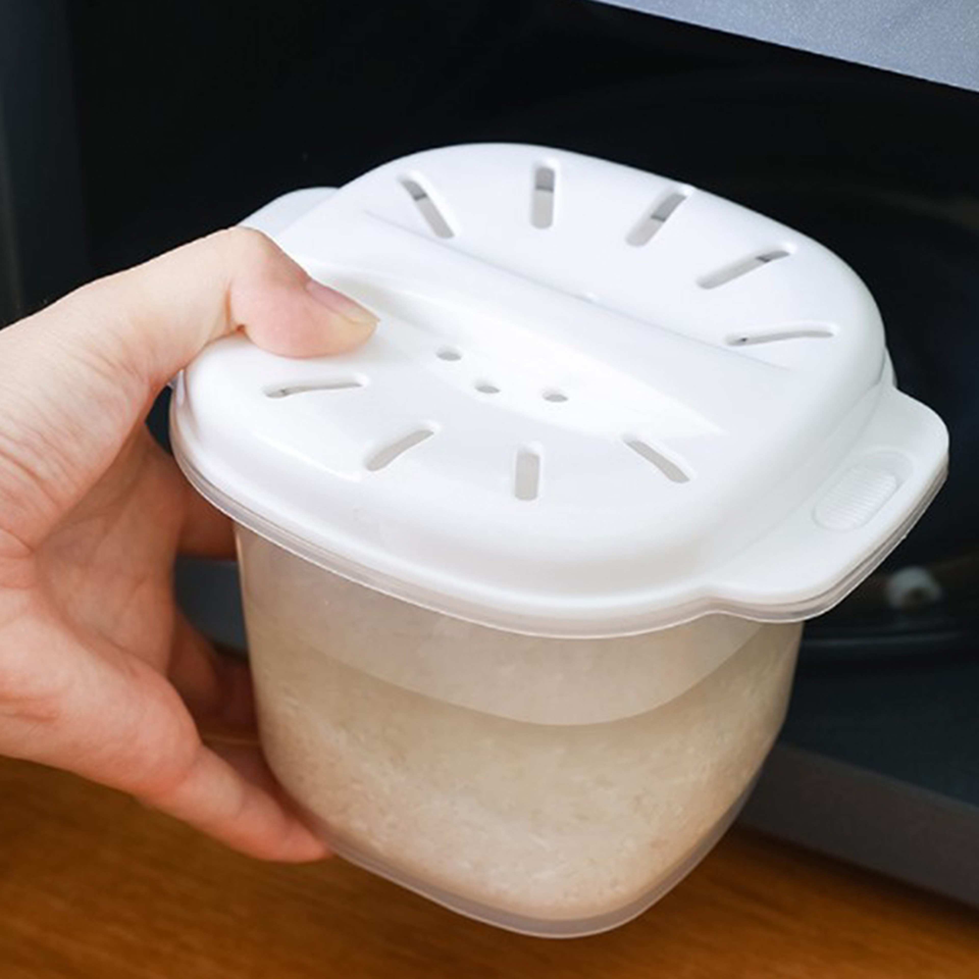 Microwave Rice Cooker Steamer Bento Lunch Box – view 5
