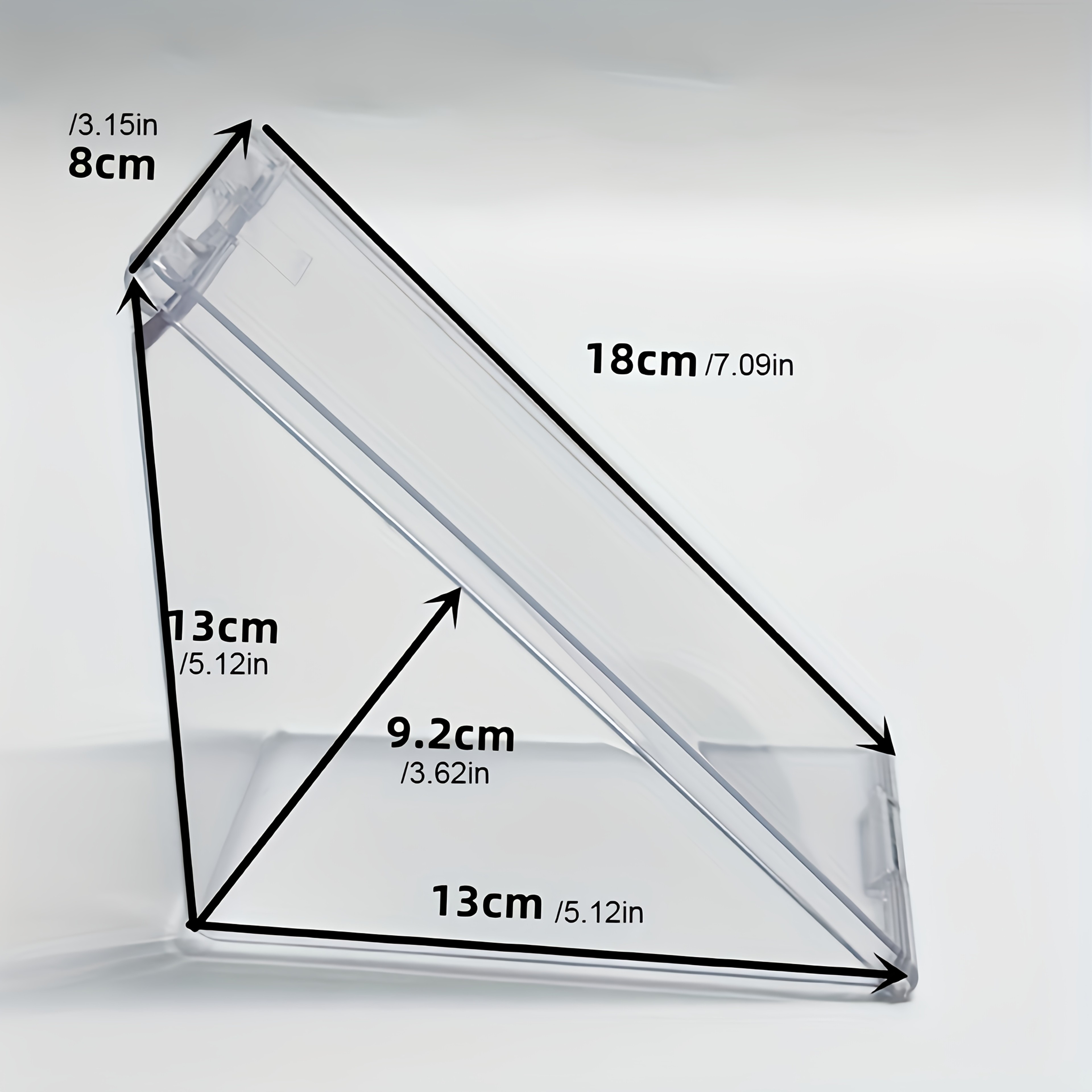 Portable Kids Triangle Sandwich Box Reusable Lunch Wedge  Acrylic Sandwich Holder 5