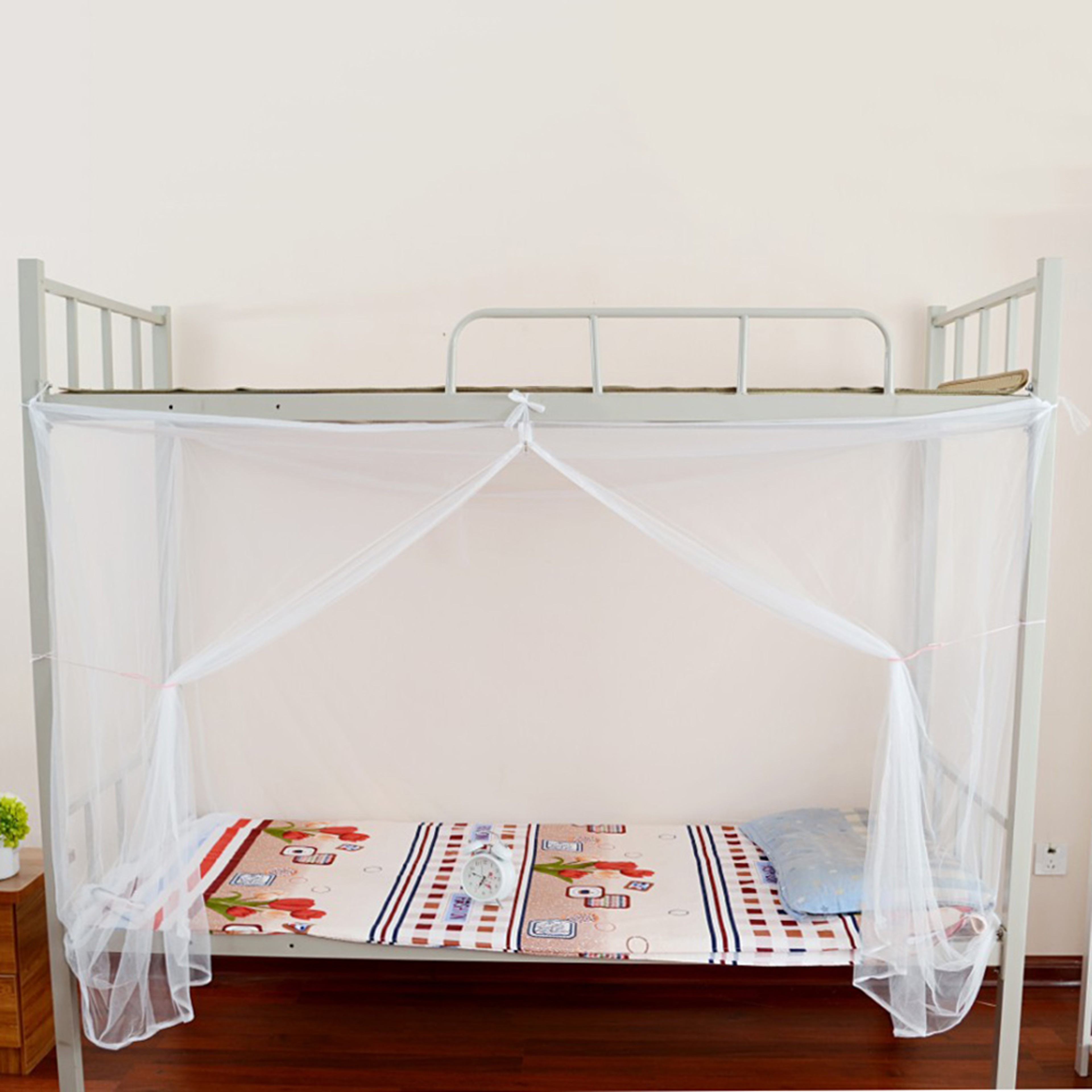 White Mosquito Net Bed Canopy For Full Queen King Beds 1