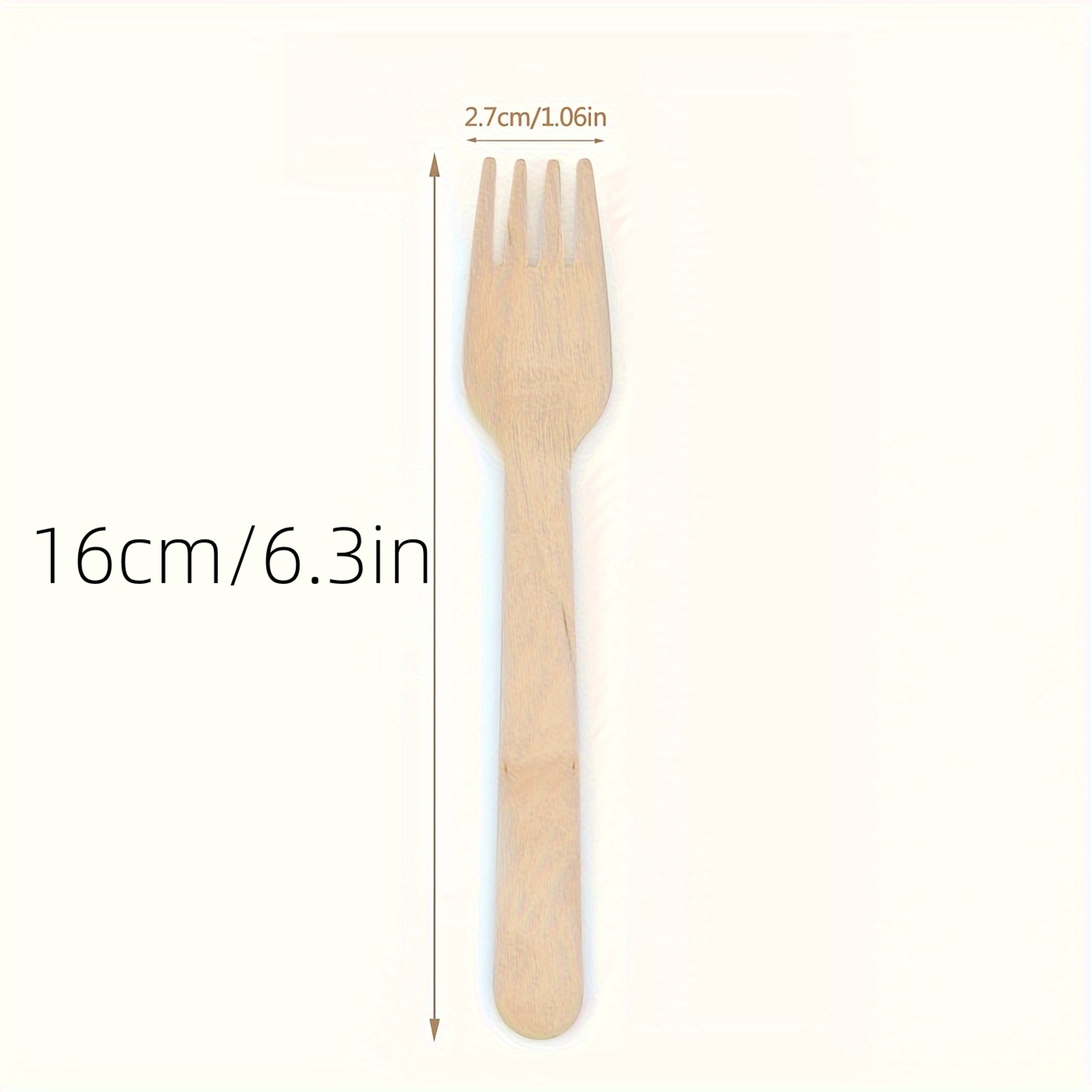 Disposable Wooden Forks for Dessert Cake Salad and Party Tableware – view 2