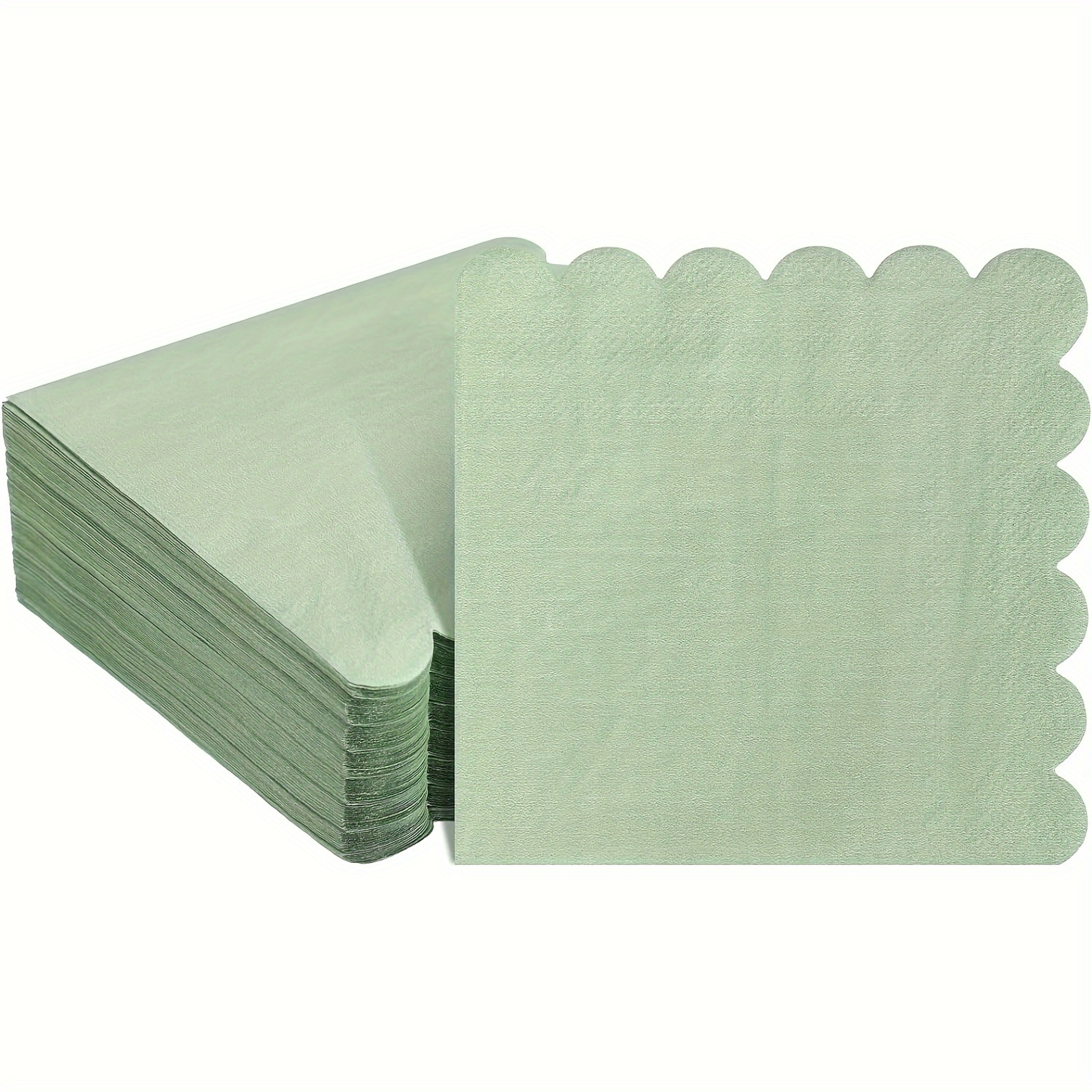 Green Paper Napkins For Wedding Table Party Dinner  Event Decor 0
