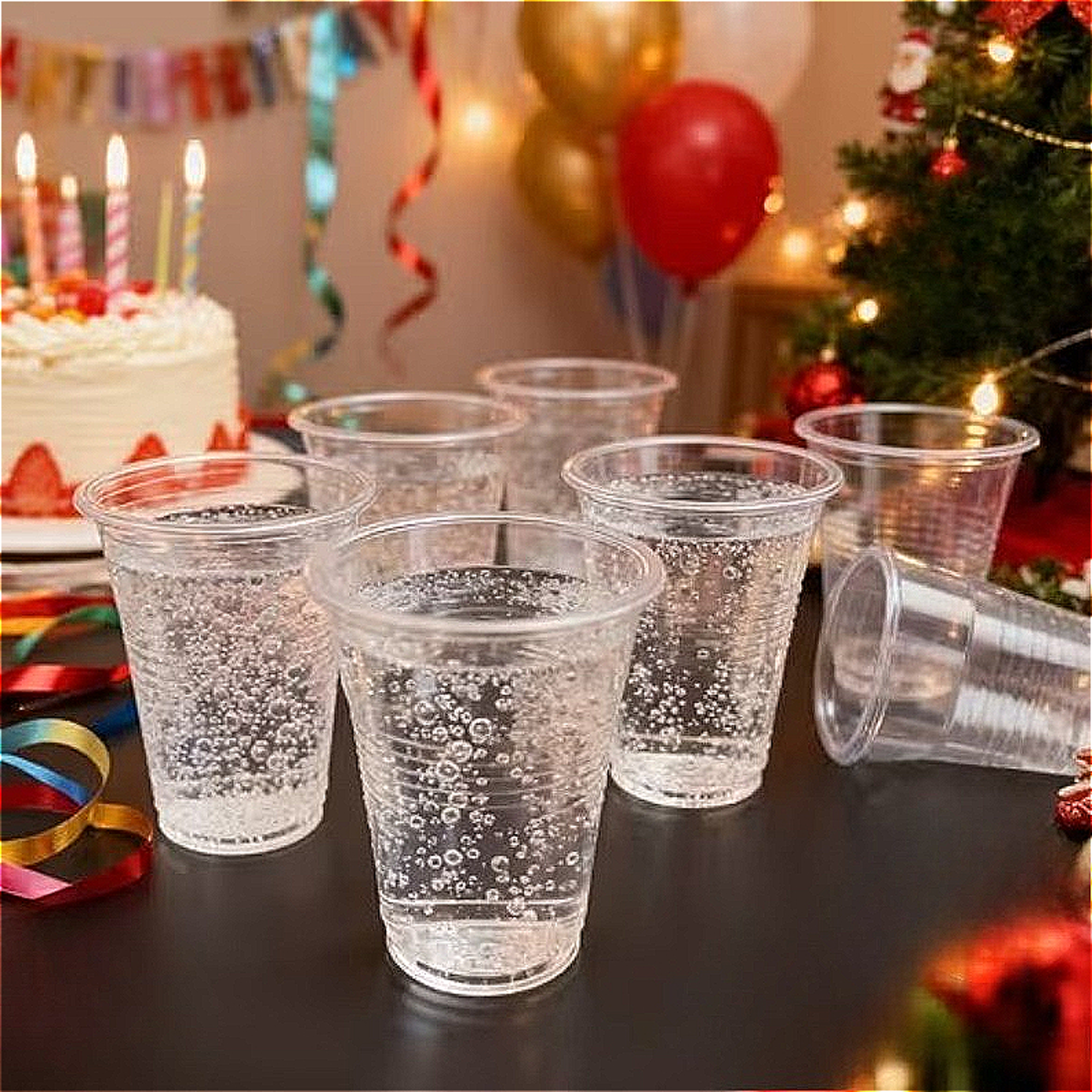Clear Disposable Plastic Cups For Parties Juice Iced Coffee And Milk Tea 3
