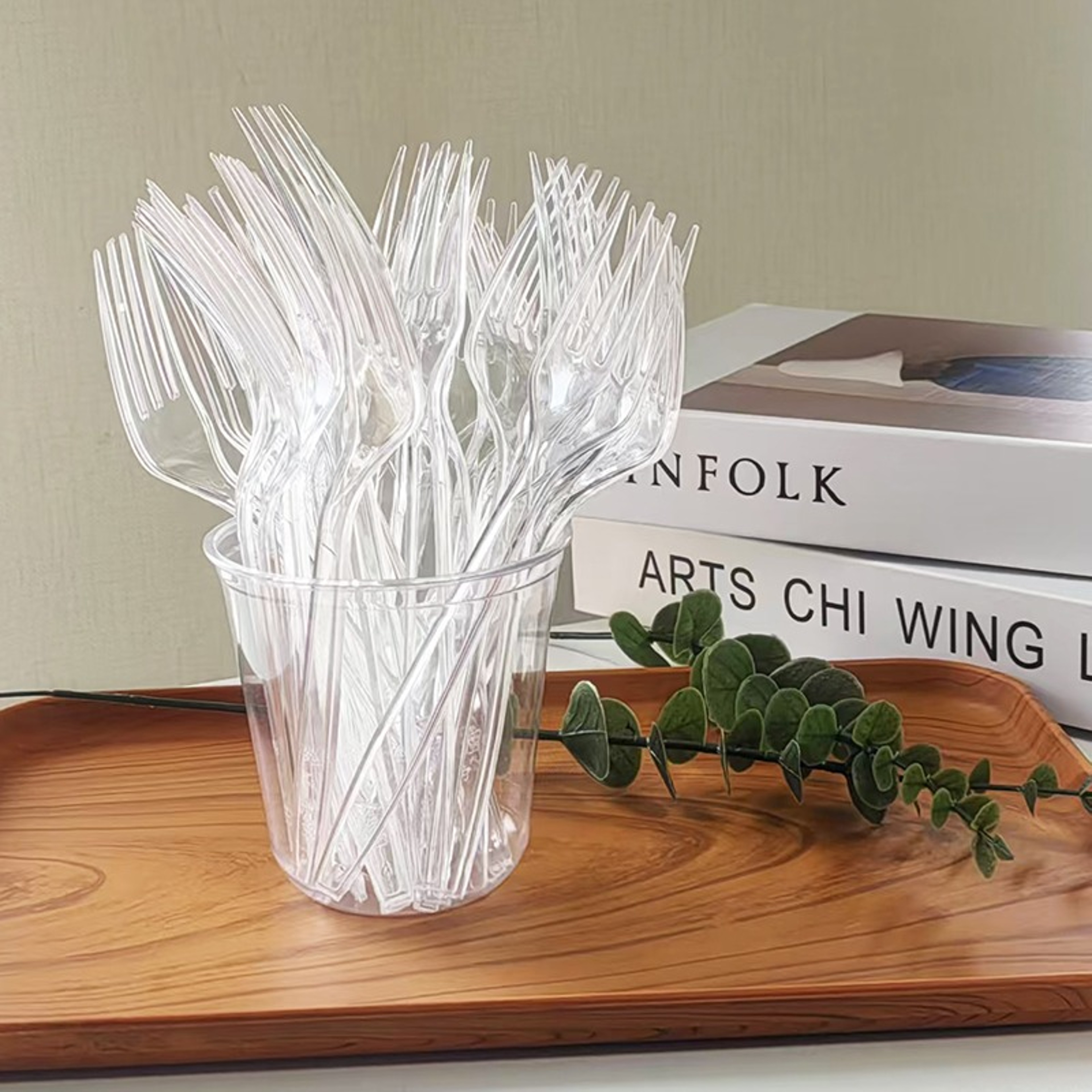 Disposable Plastic Cutlery Set With Transparent Plastic Utensils For Weddings  Events 3