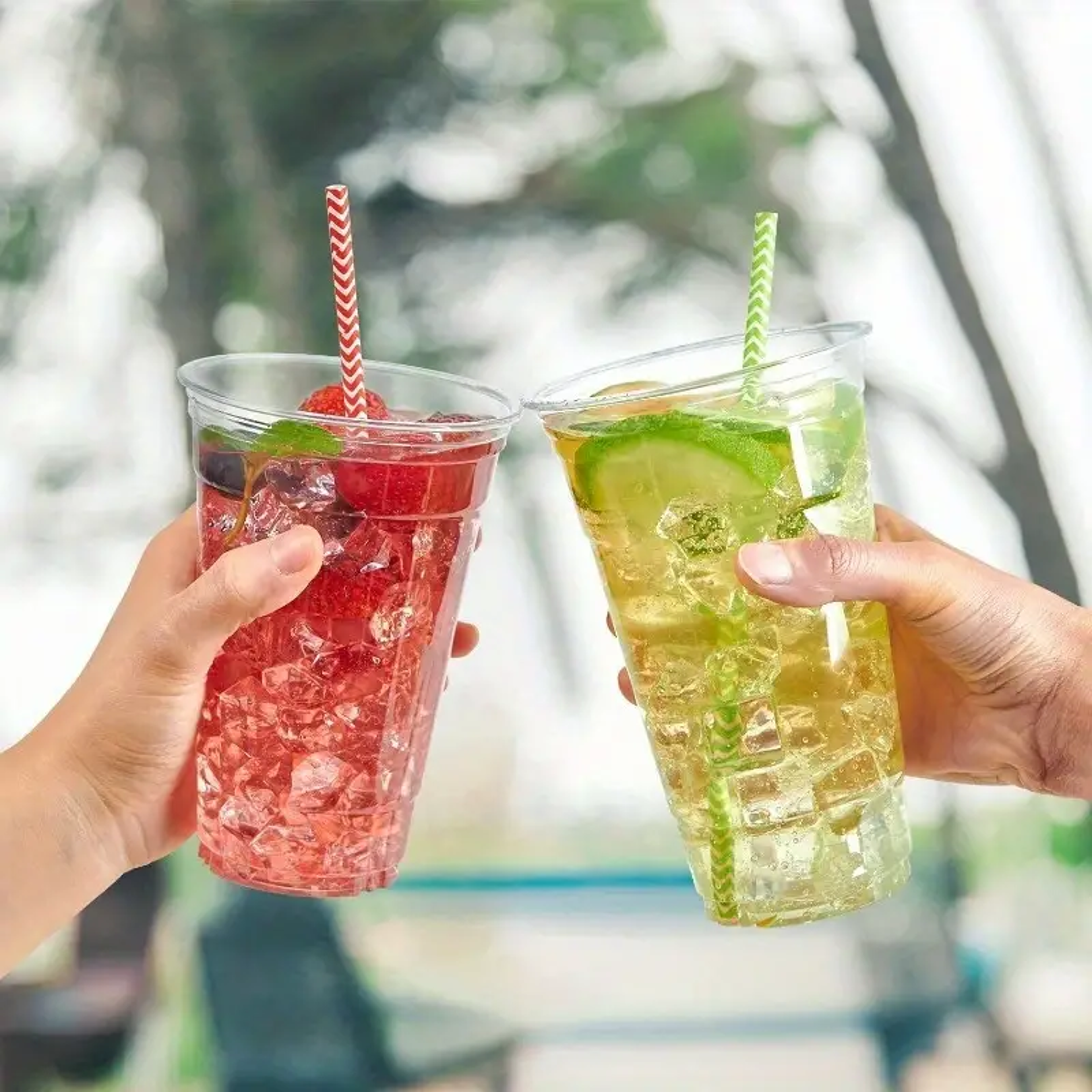 Clear Disposable Plastic Cups With Lids Versatile Milk Tea Cups  Clear Beverage Containers 3