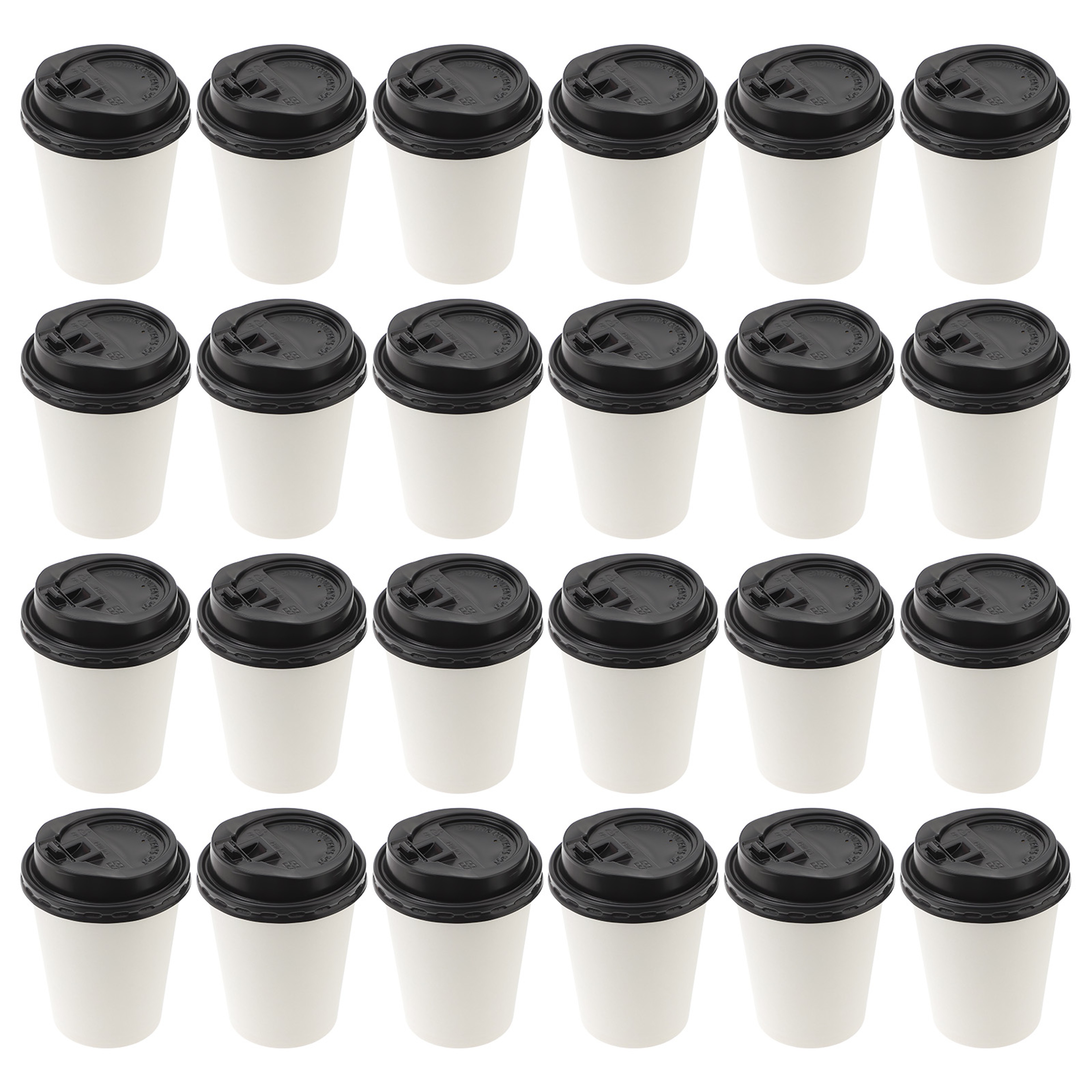 Premium Insulated Double Wall Takeaway Paper Coffee Cups With Lids 5