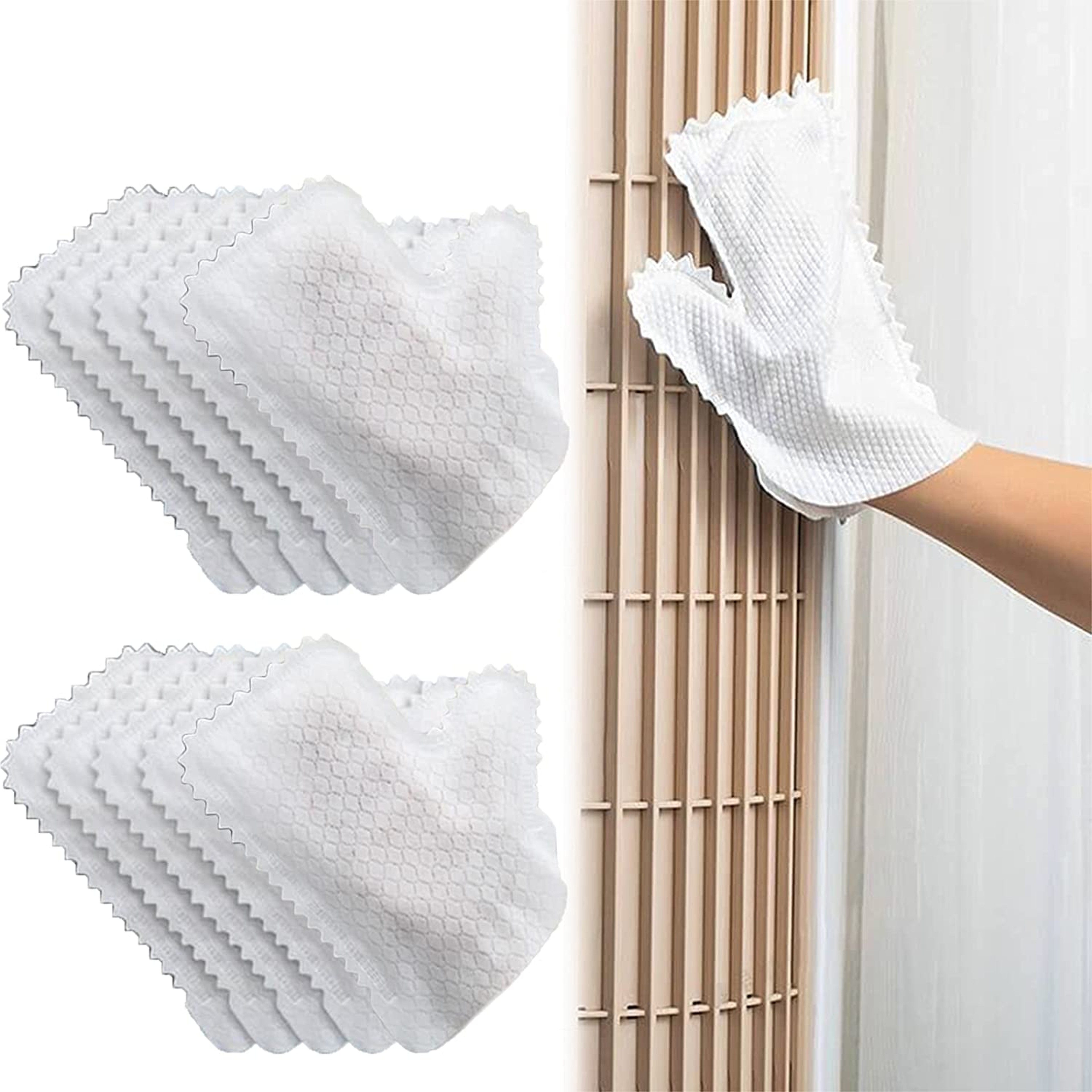 Microfiber Dusting Gloves Dual Sided Pet Hair & Household Cleaning Mitt – view 7
