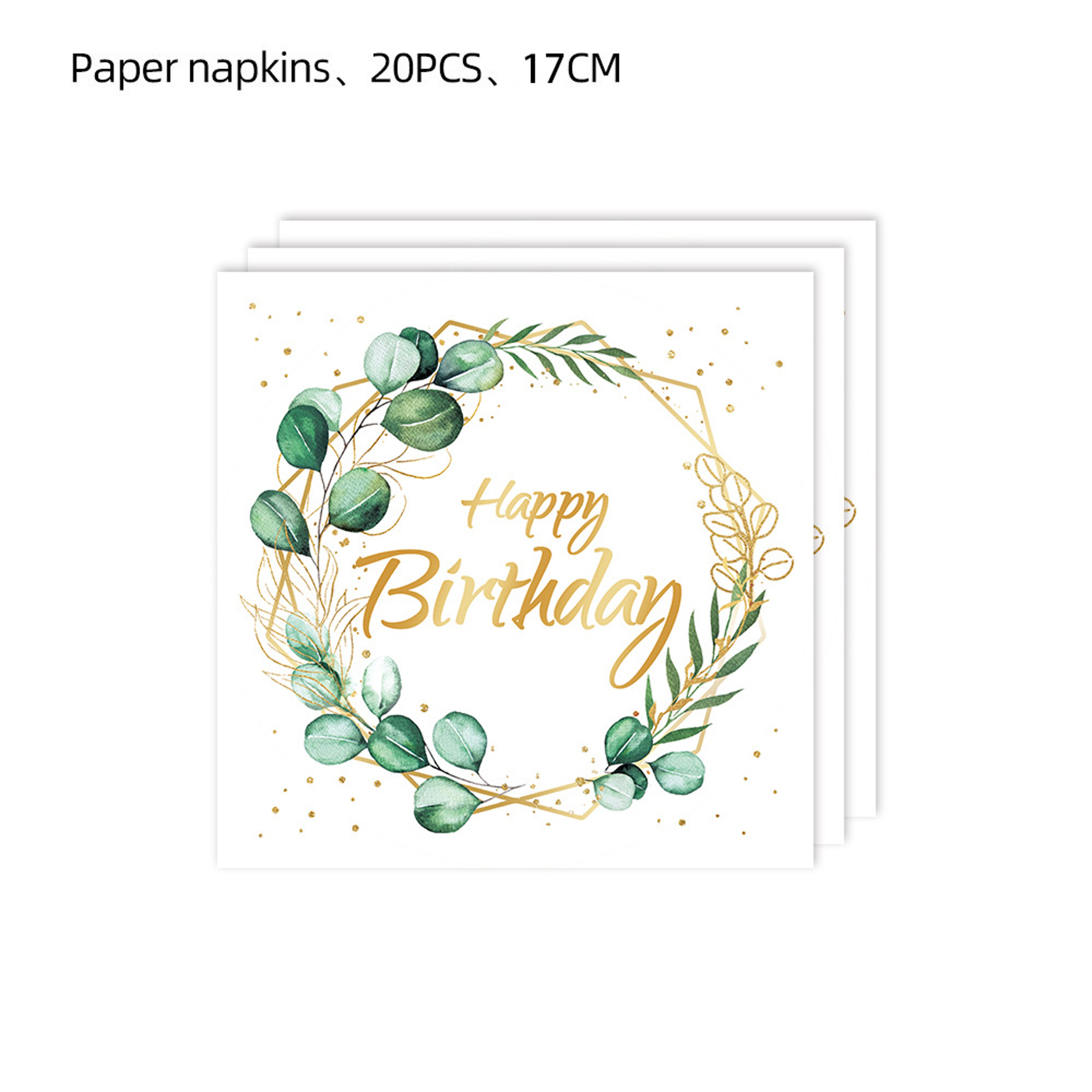 Green Eucalyptus Party Paper Napkins Nature Themed Gender Reveal Party Supplies – view 3