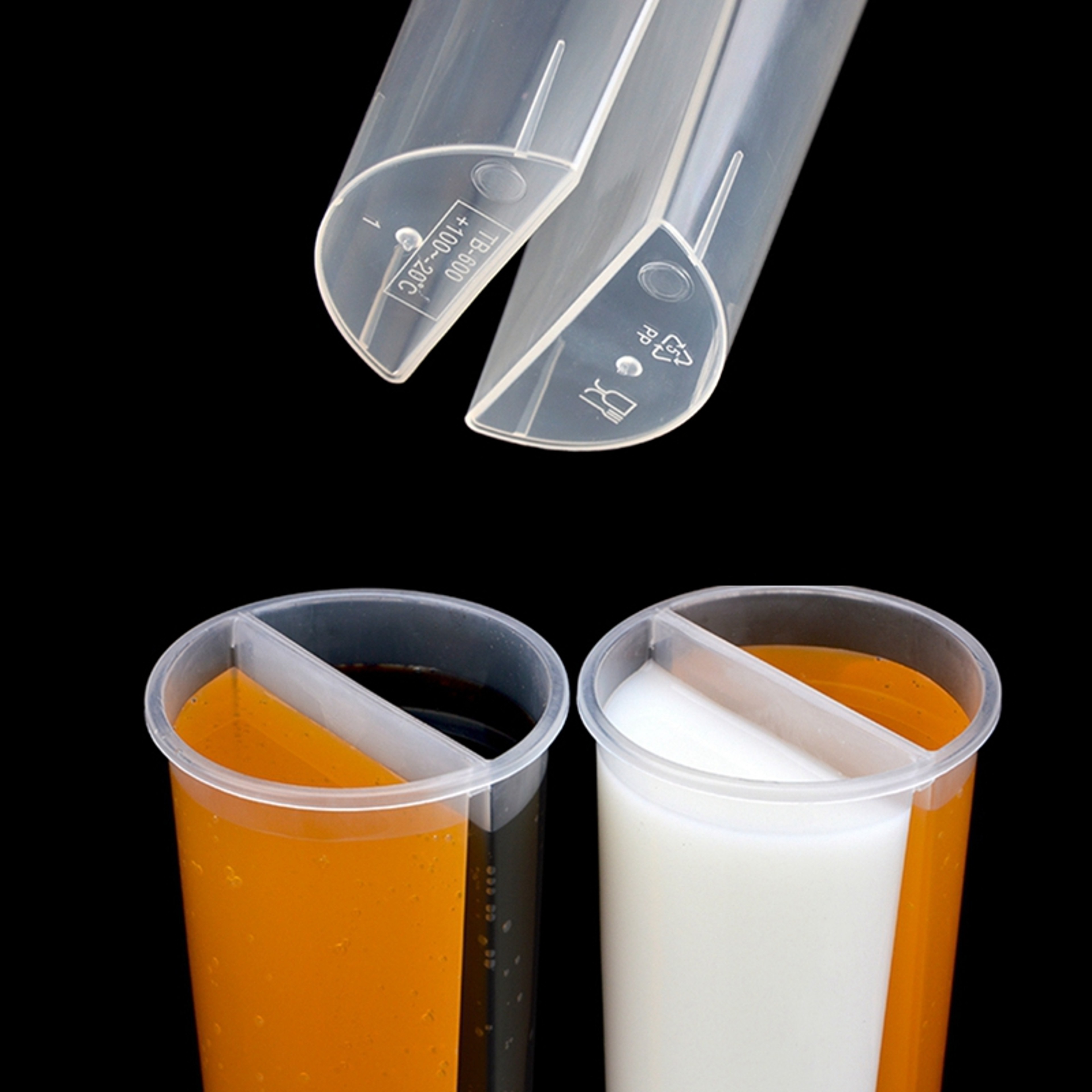 Disposable Plastic Cups With Lids For Bubble Tea  Smoothies 3