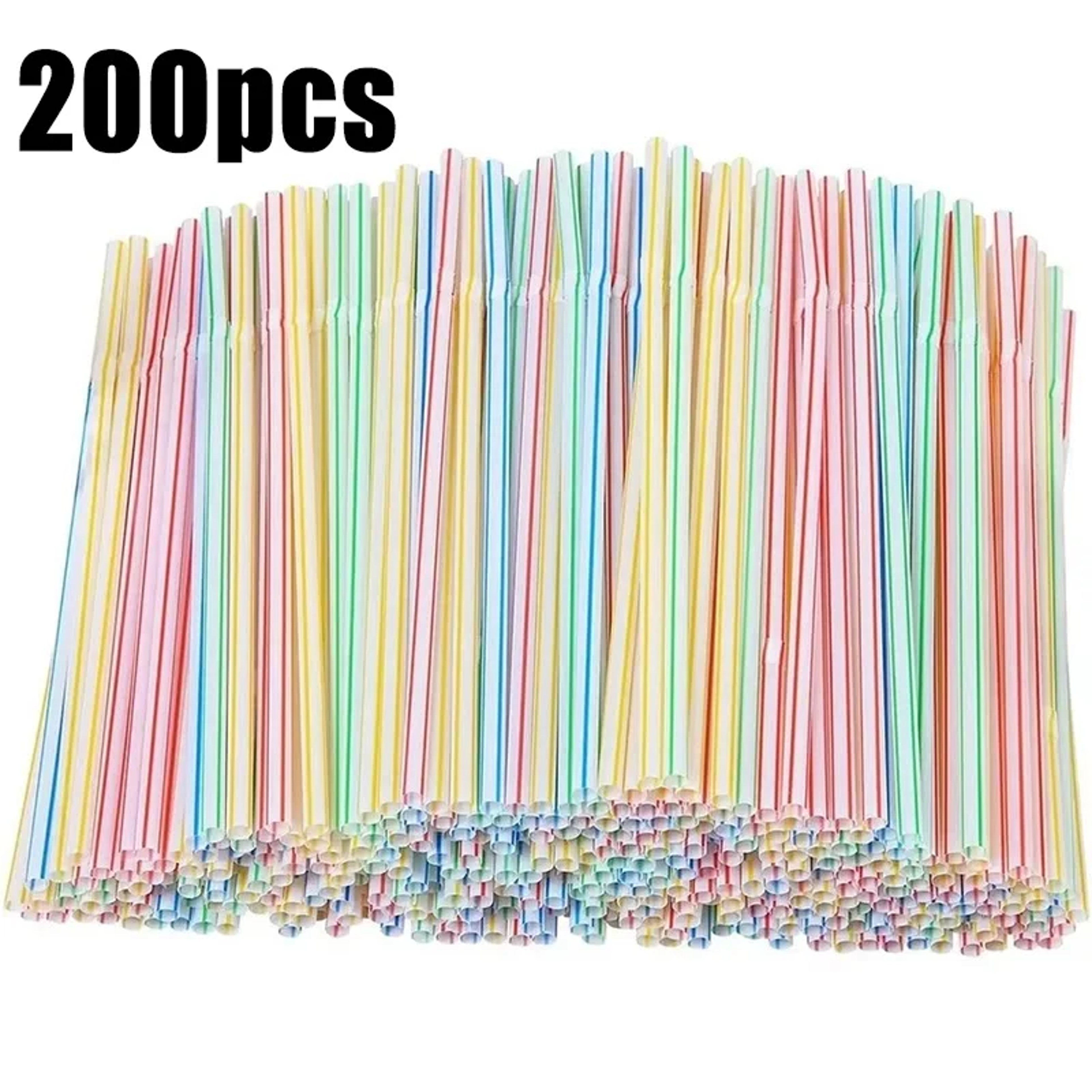 Premium Colorful Disposable Straws For Milk Tea  Party Drinks 6