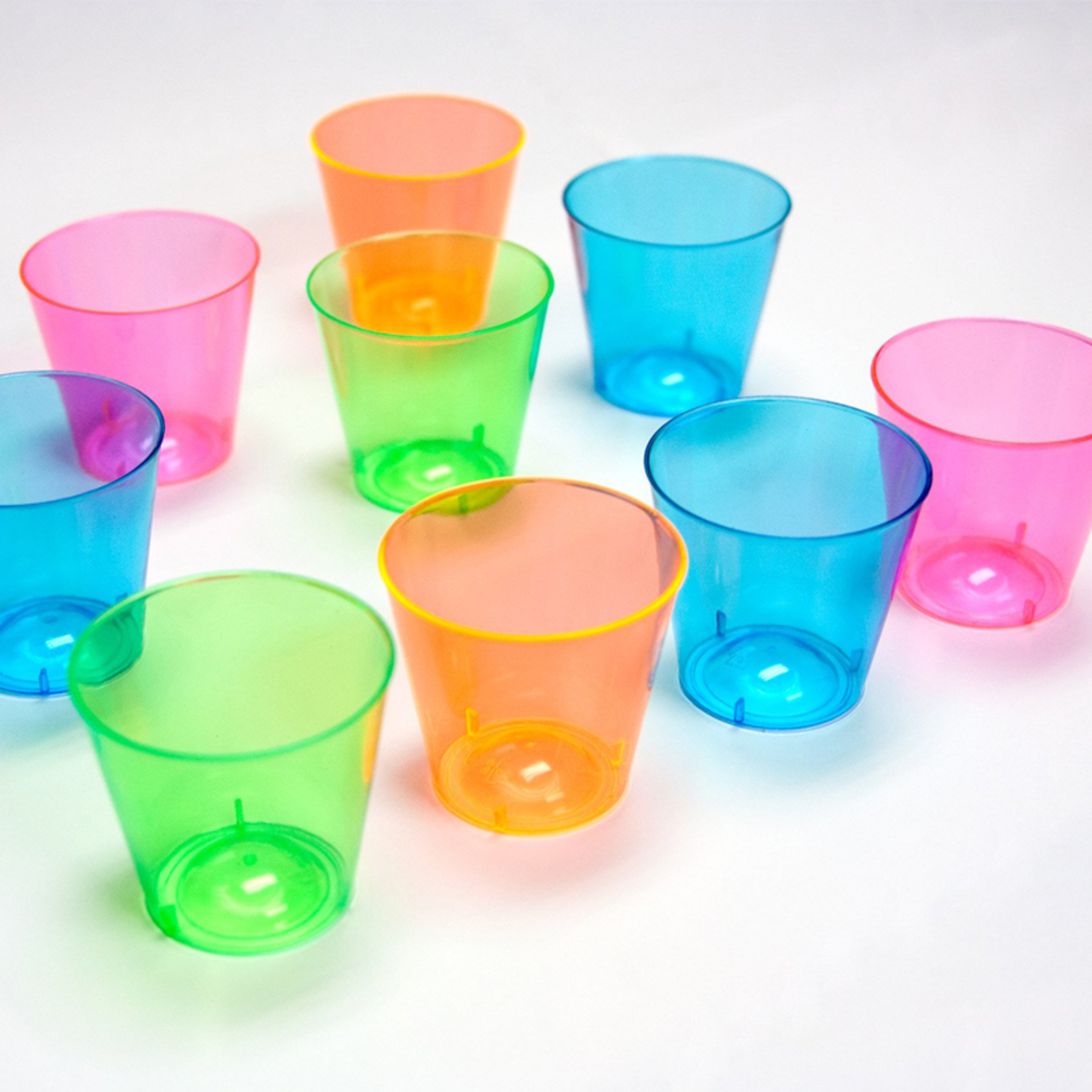 Premium Assorted Colored Party Tableware Shot Cups For Weddings  Events 1